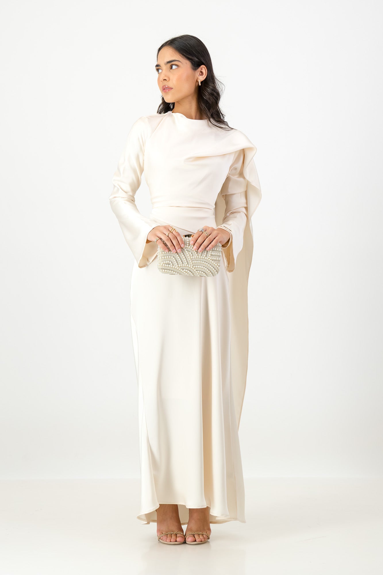 THE NUHA MAXI DRESS in Cream