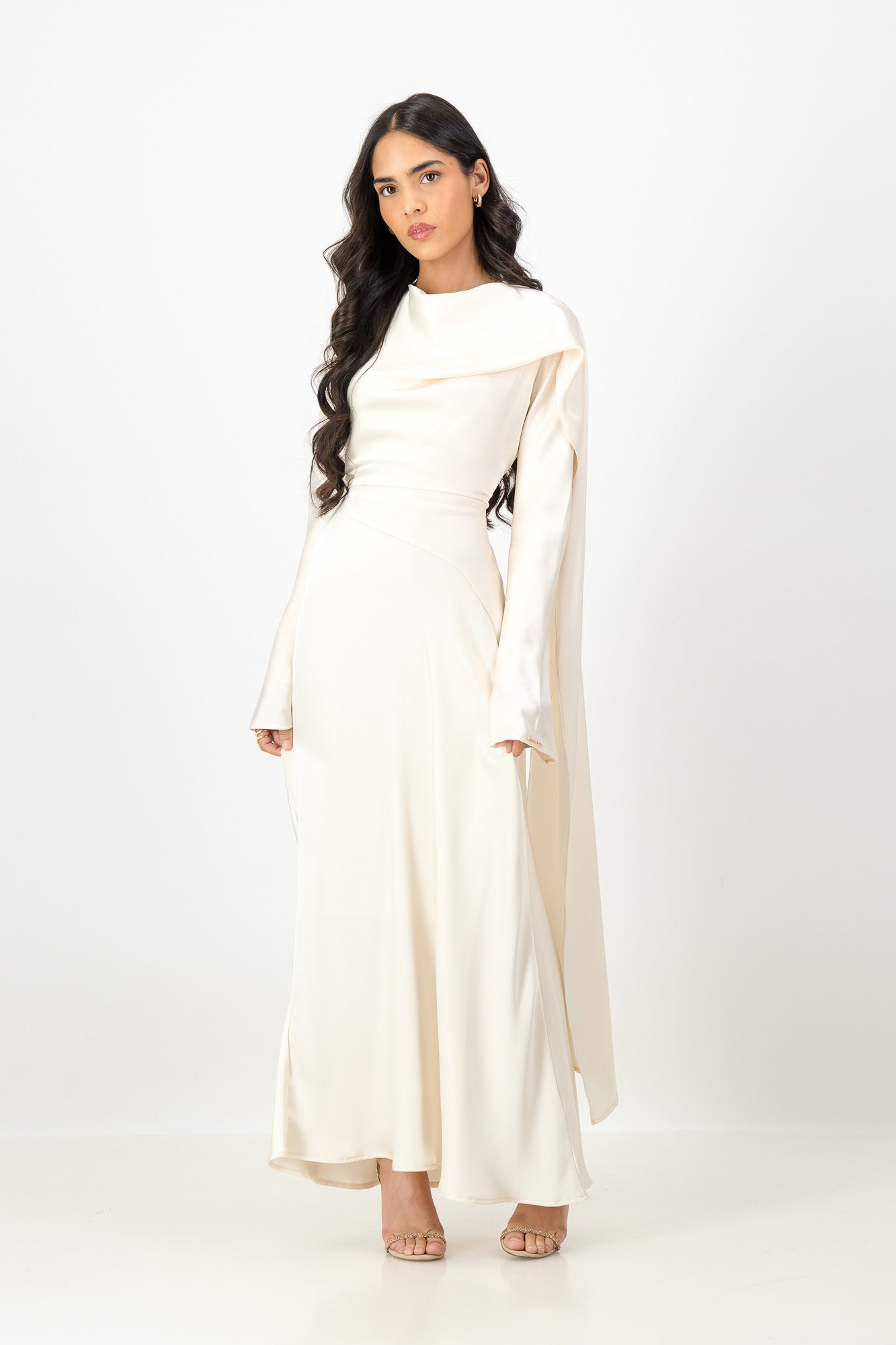 THE NUHA MAXI DRESS in Cream