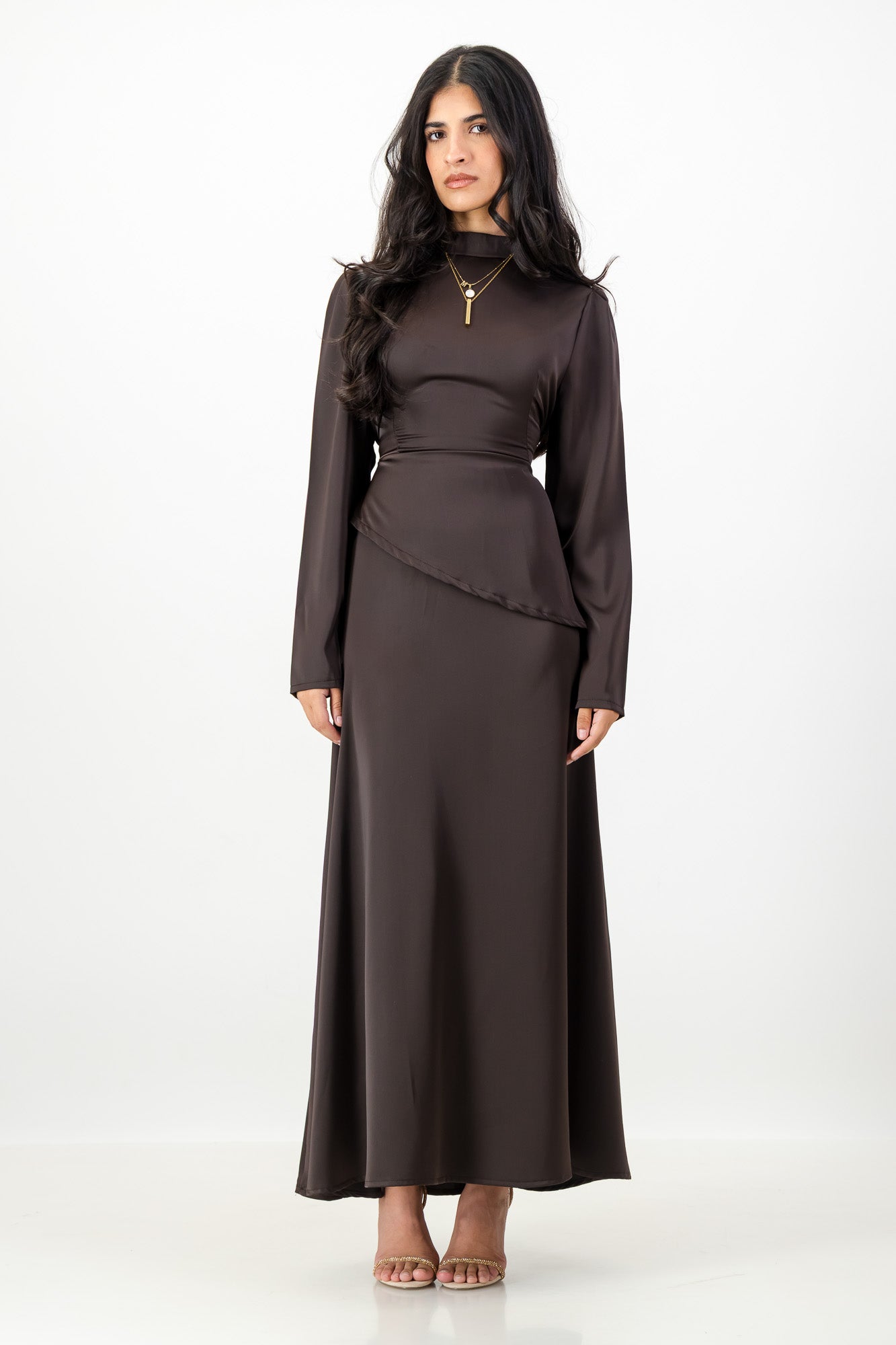 THE SOFIA MAXI DRESS in COCOA