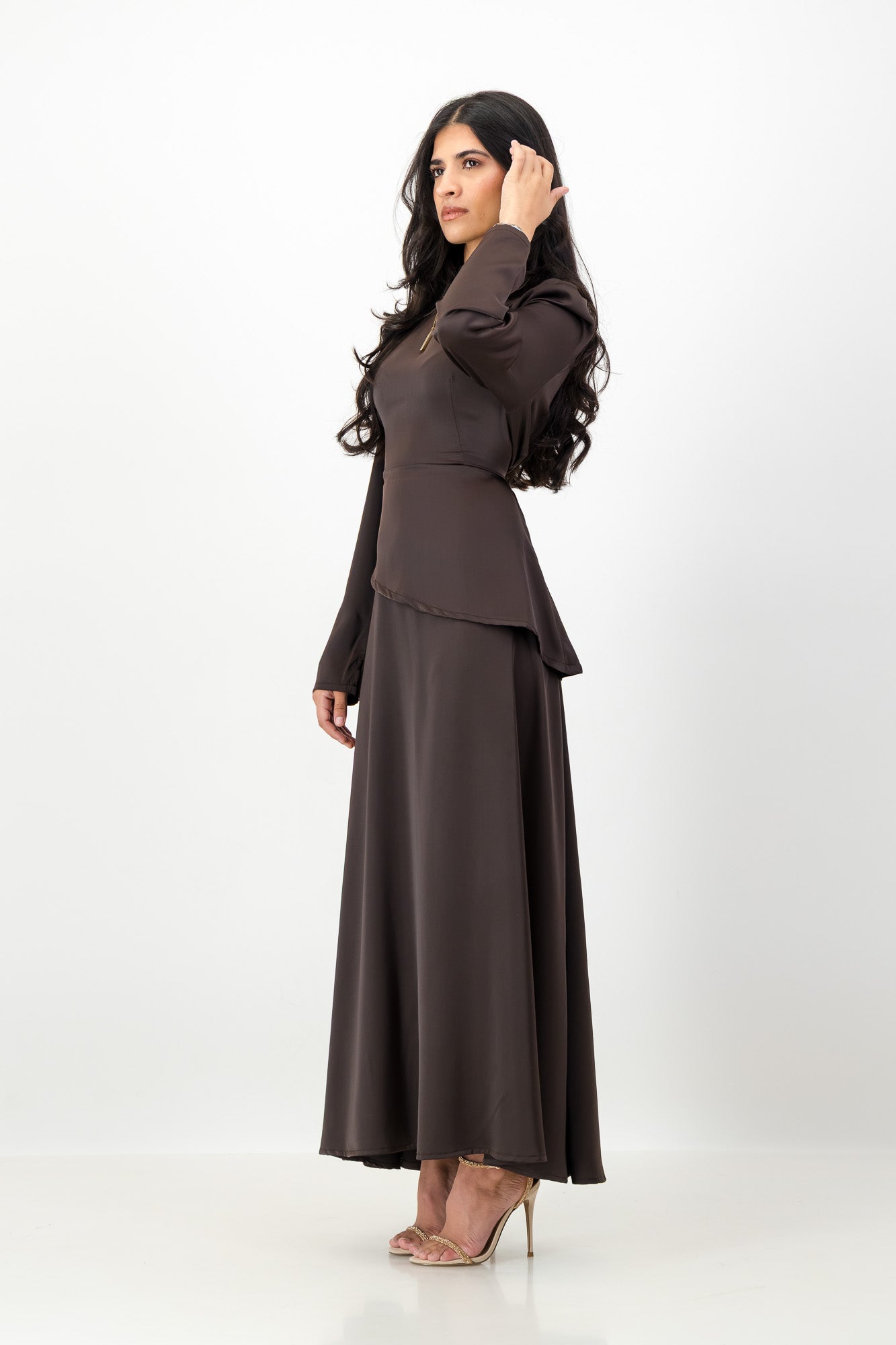 THE SOFIA MAXI DRESS in COCOA