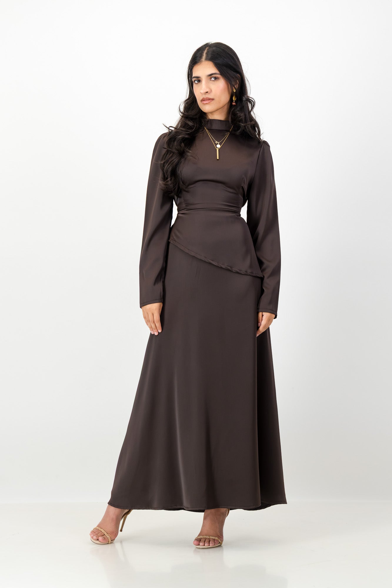 THE SOFIA MAXI DRESS in COCOA