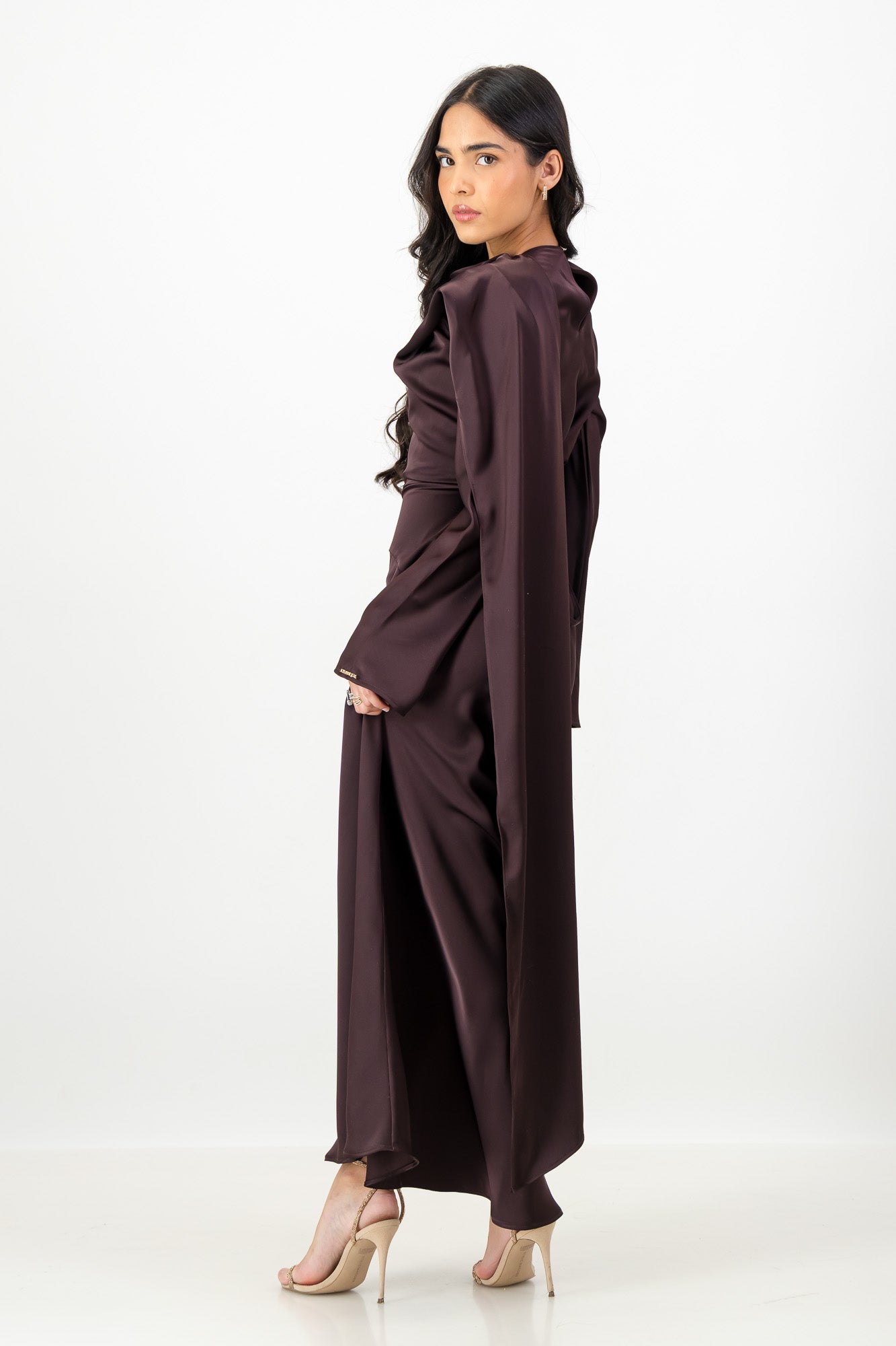 THE NUHA MAXI DRESS in COCOA