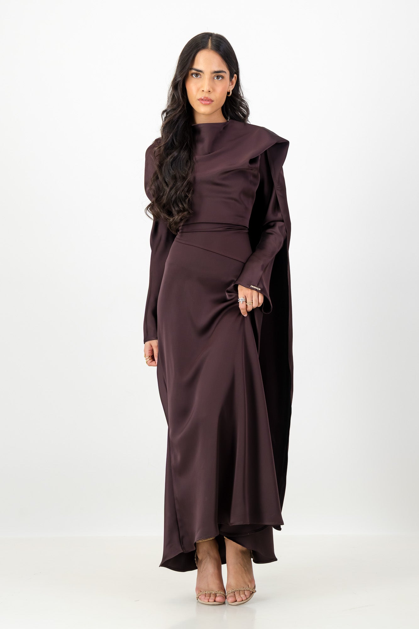 THE NUHA MAXI DRESS in COCOA