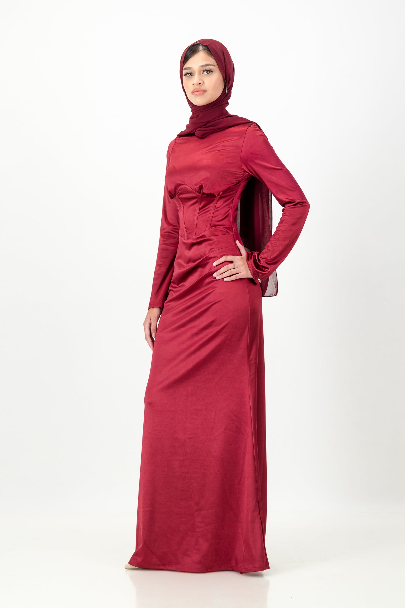 TARA MAXI DRESS - Burgundy