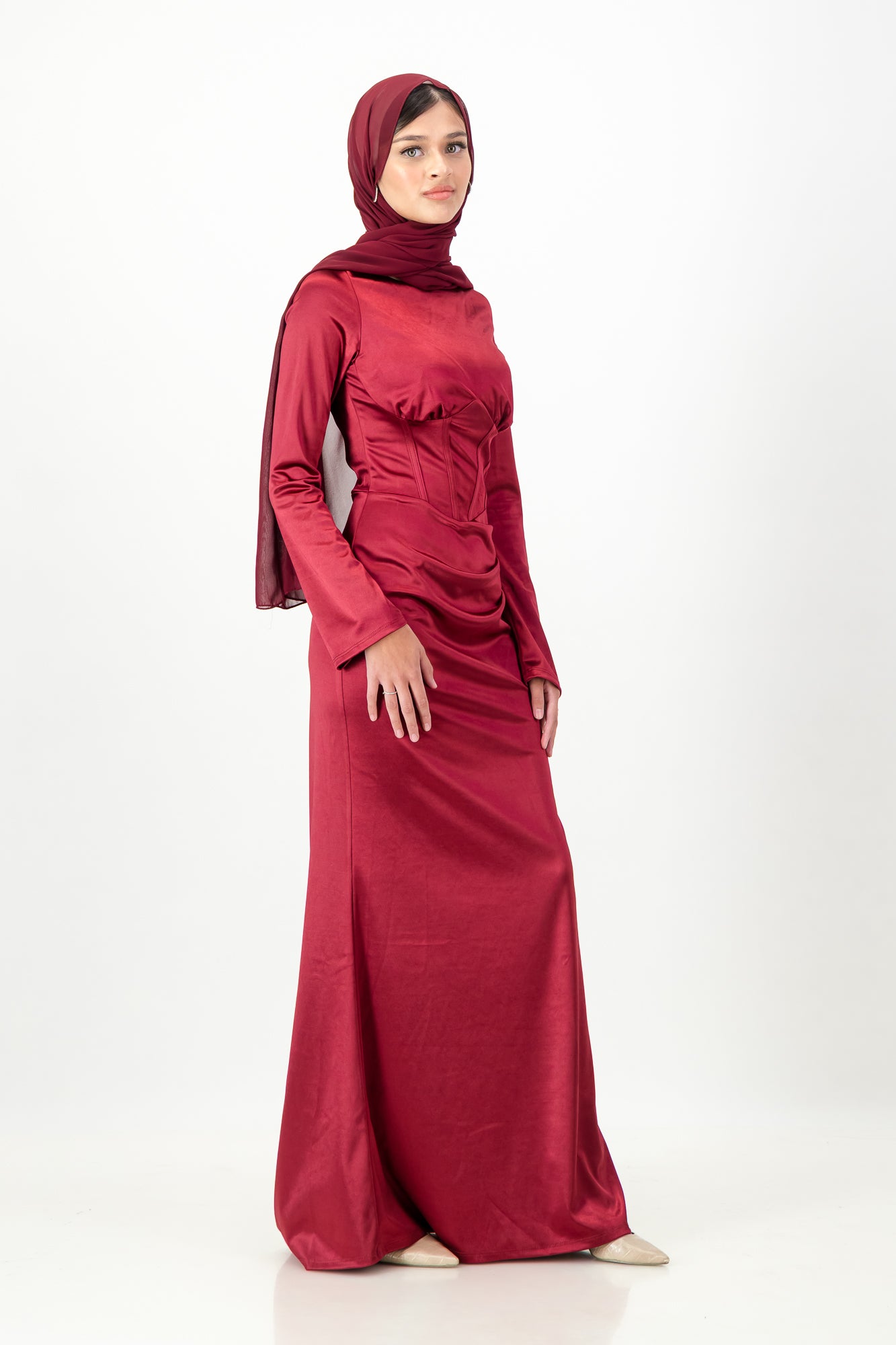 TARA MAXI DRESS - Burgundy