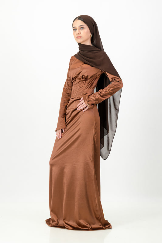 TARA MAXI DRESS - Cocoa