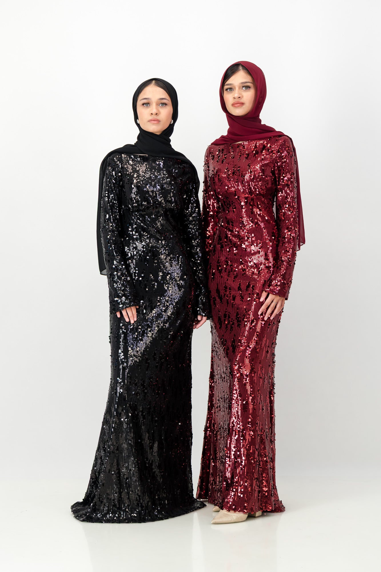 CHIARA SEQUIN MAXI DRESS - Black