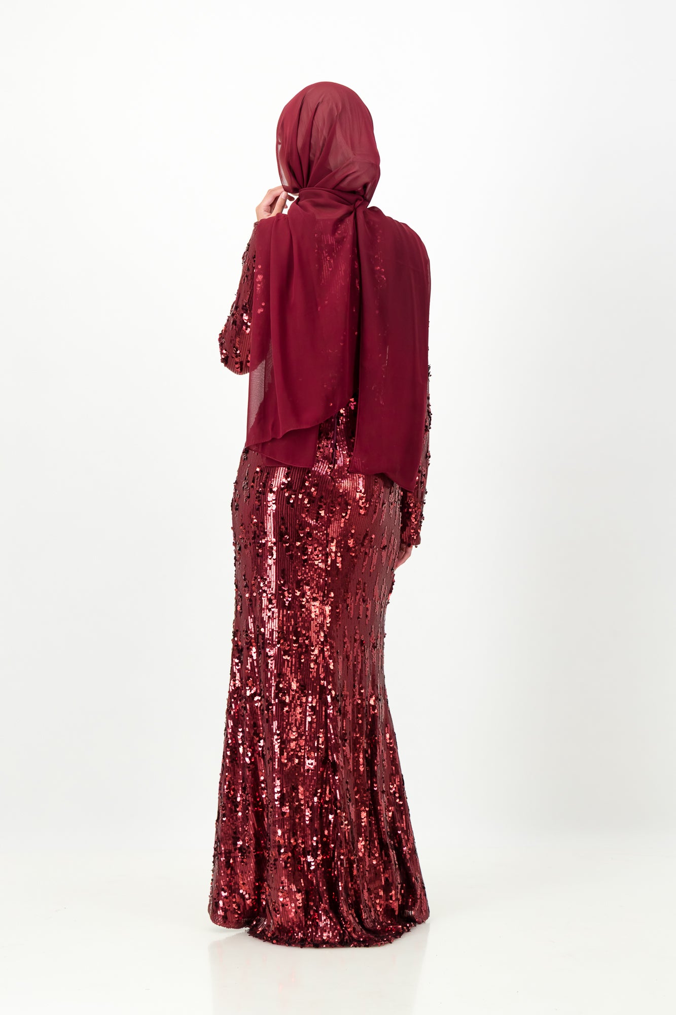 CHIARA SEQUIN MAXI DRESS - Ruby