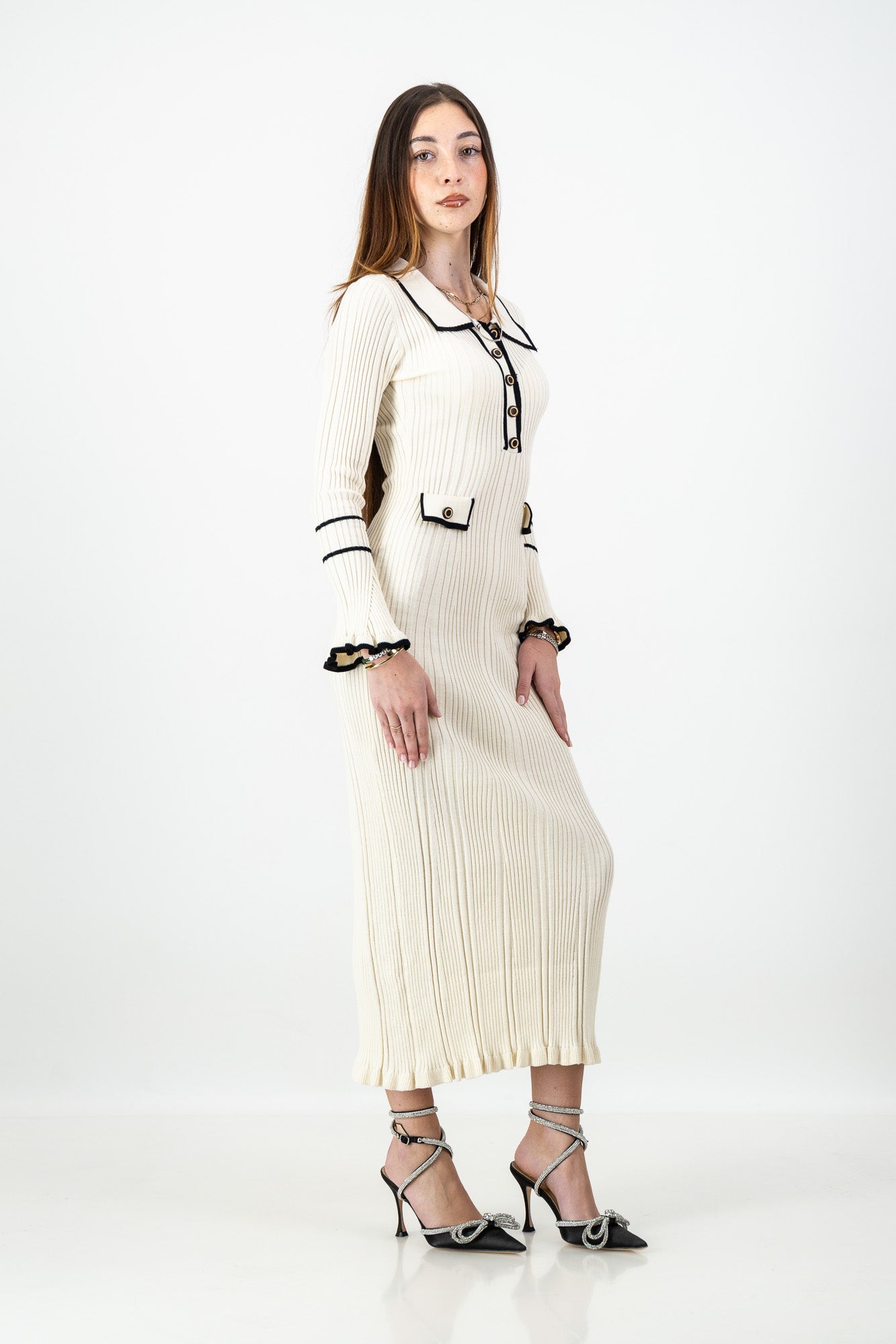 Raya Knit Dress in Cream