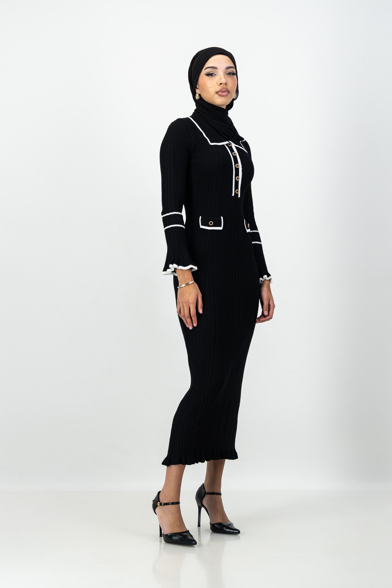 Raya Knit Dress in Black