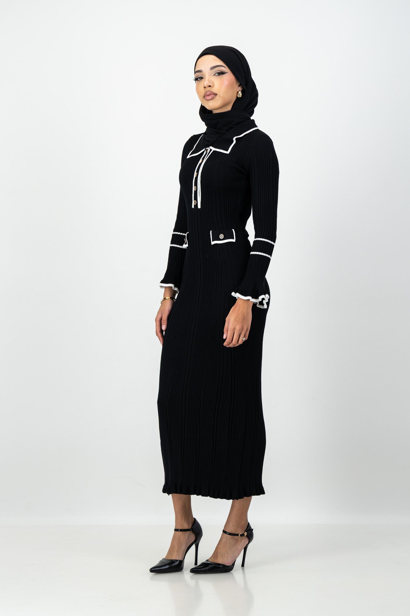 Raya Knit Dress in Black