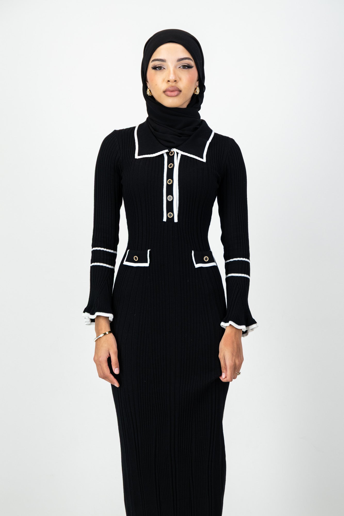 Raya Knit Dress in Black
