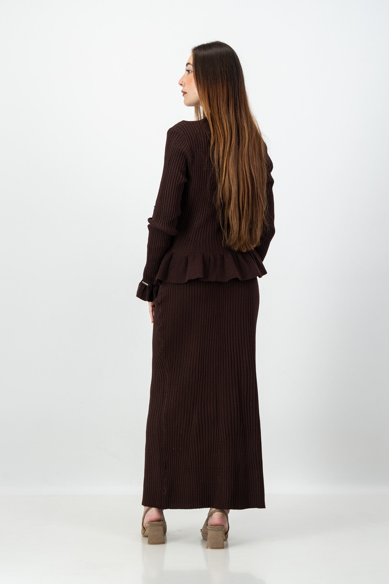Yura Knit Set in Brown