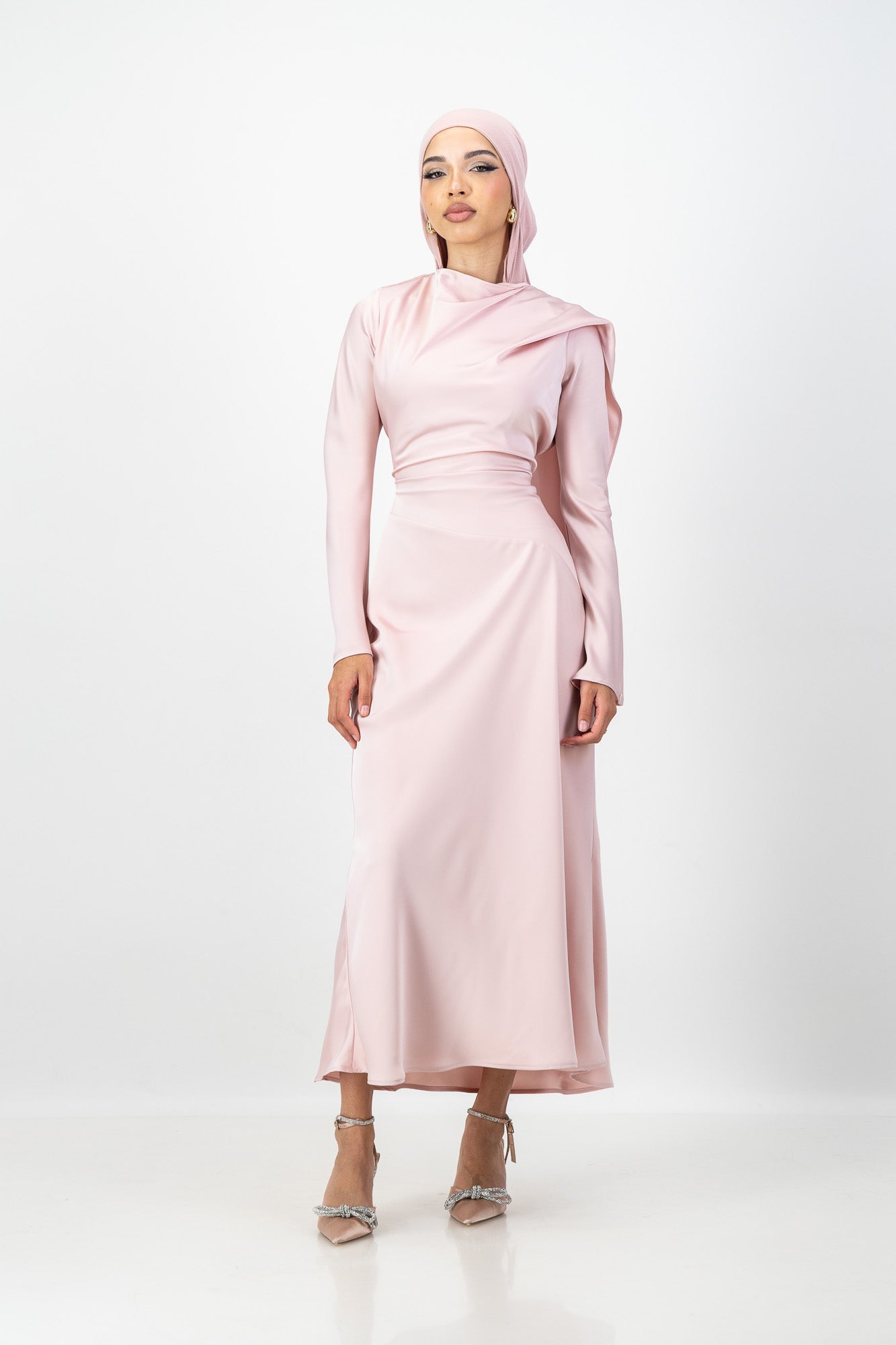 THE NUHA MAXI DRESS in Blush