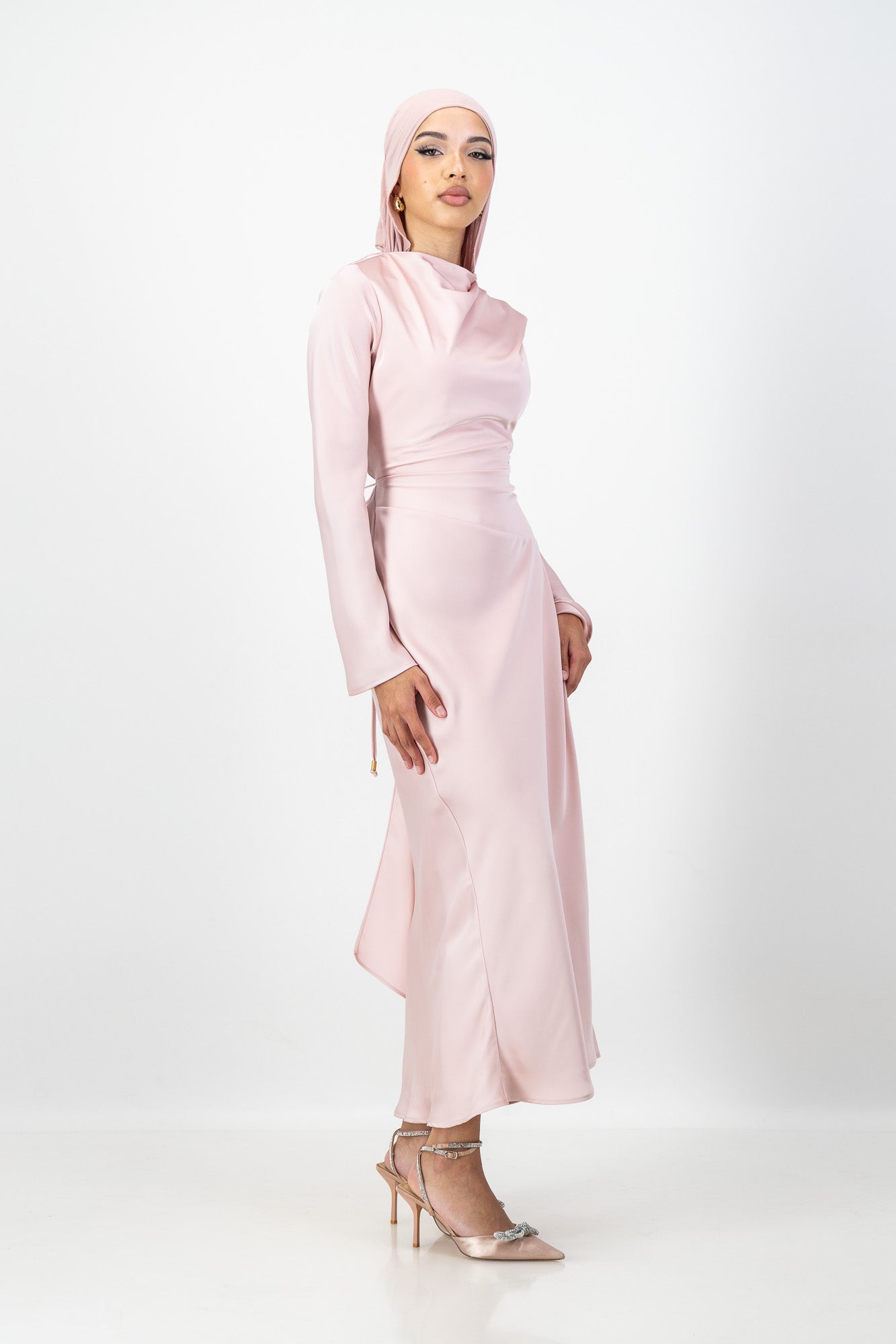 THE NUHA MAXI DRESS in Blush