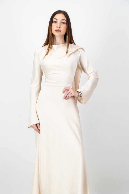 THE NUHA MAXI DRESS in Champagne