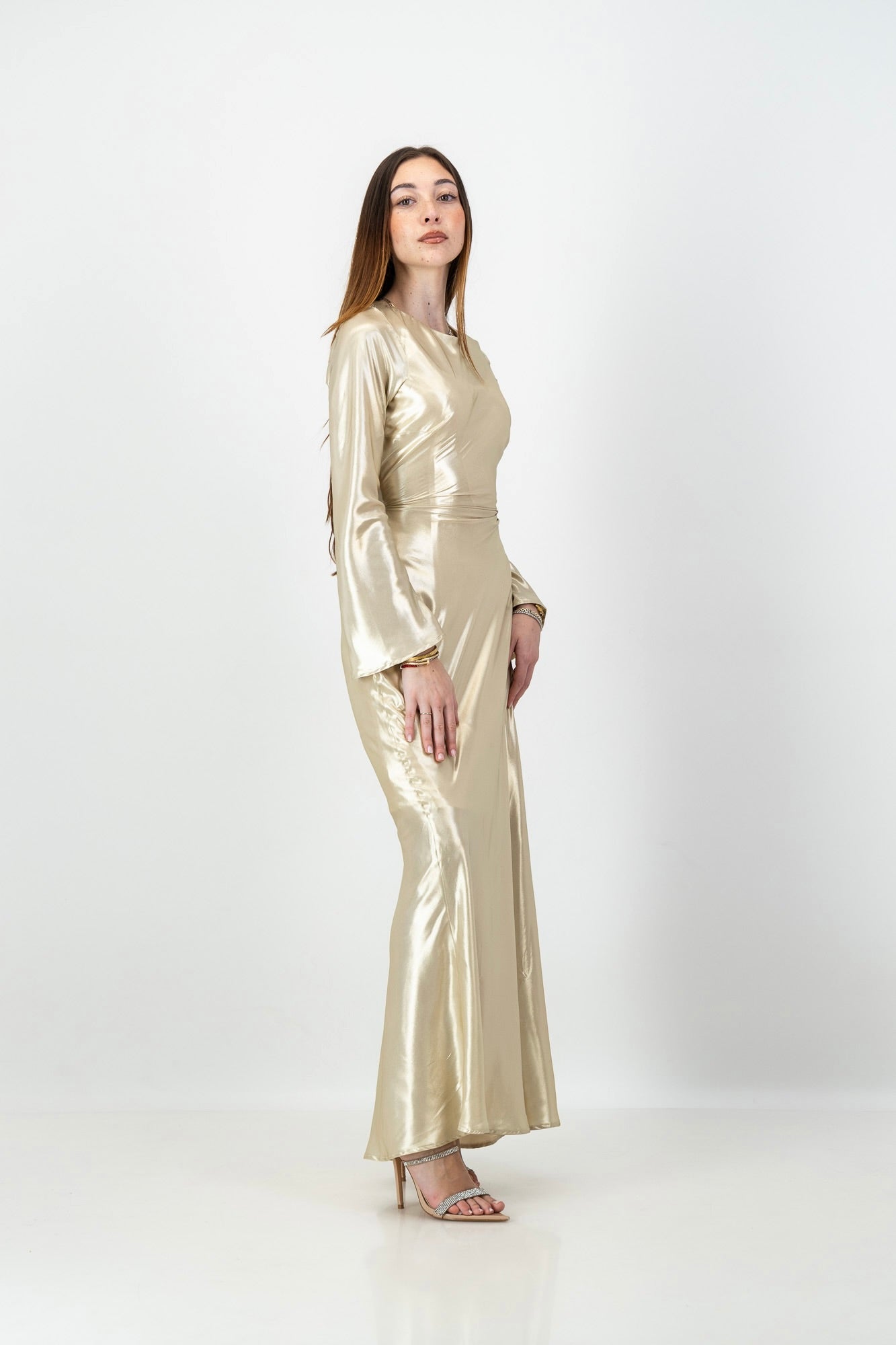 Iman Dress in Gold