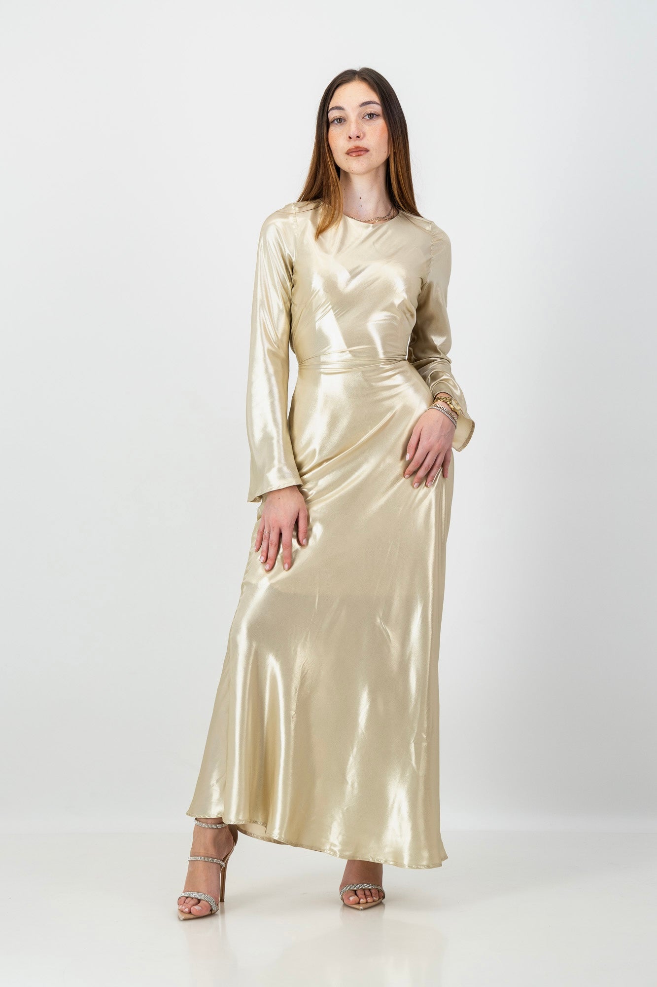 Iman Dress in Gold