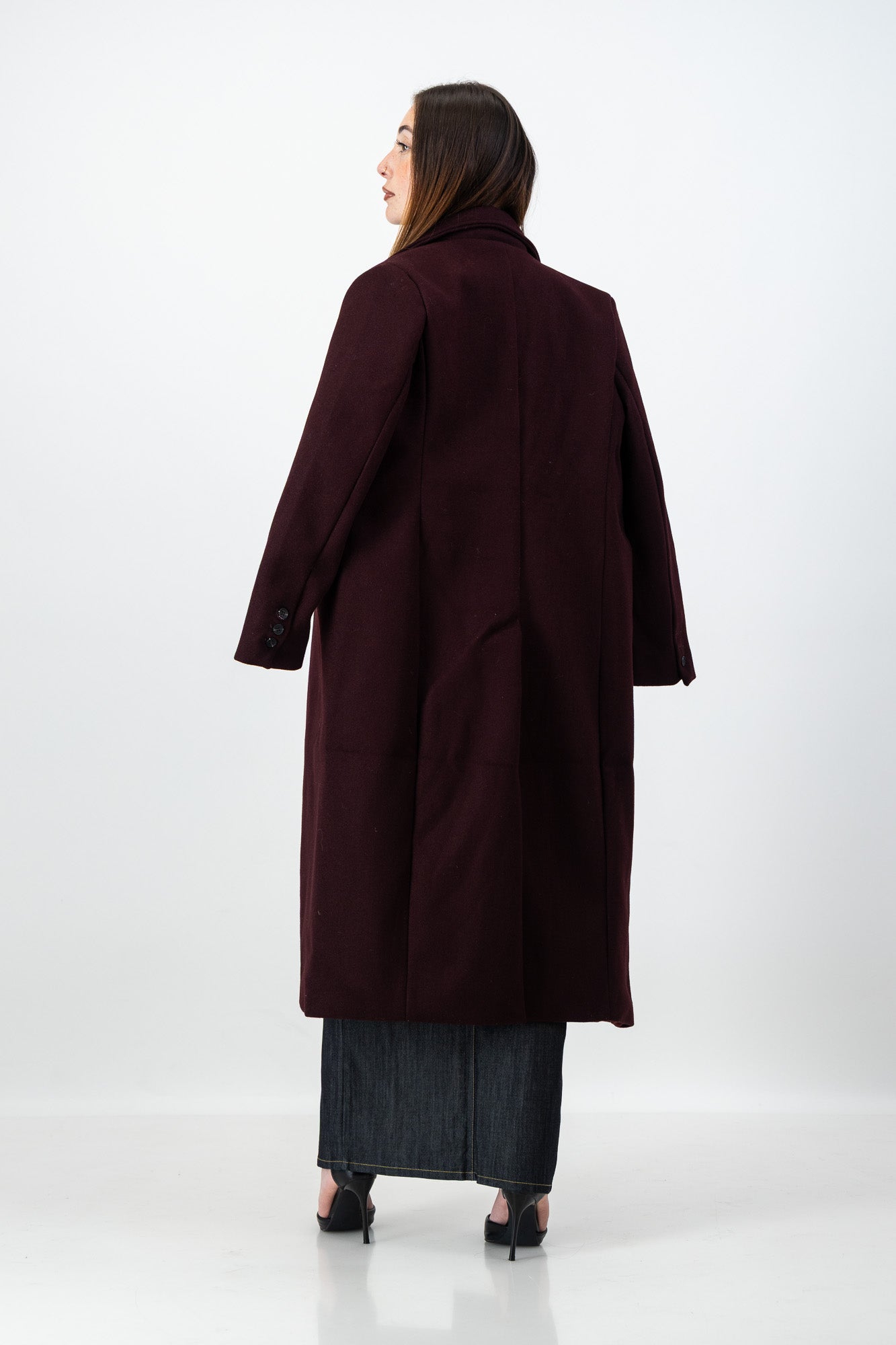 Rae Coat in Wine