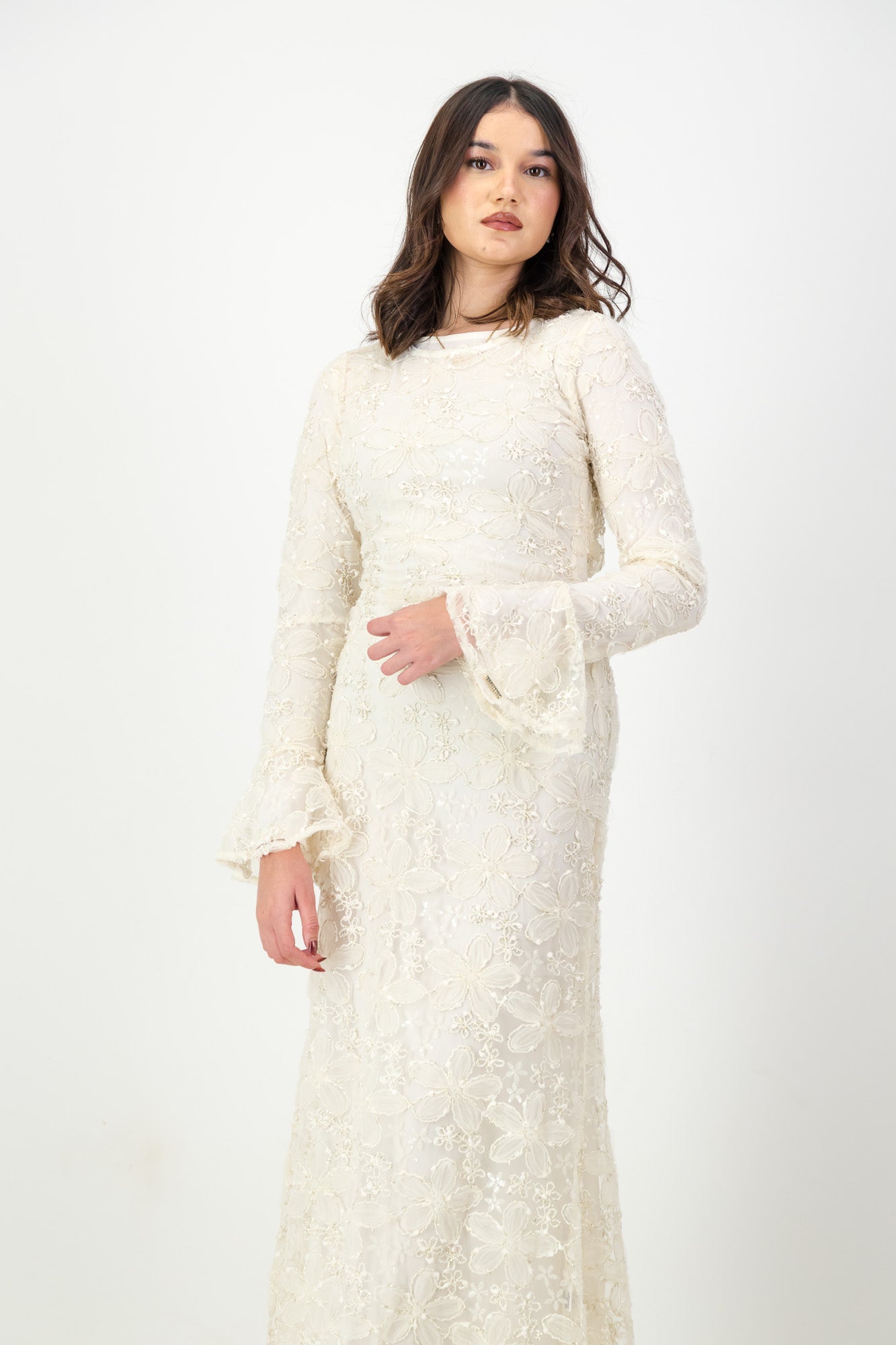 The Lujain Dress in Vanilla
