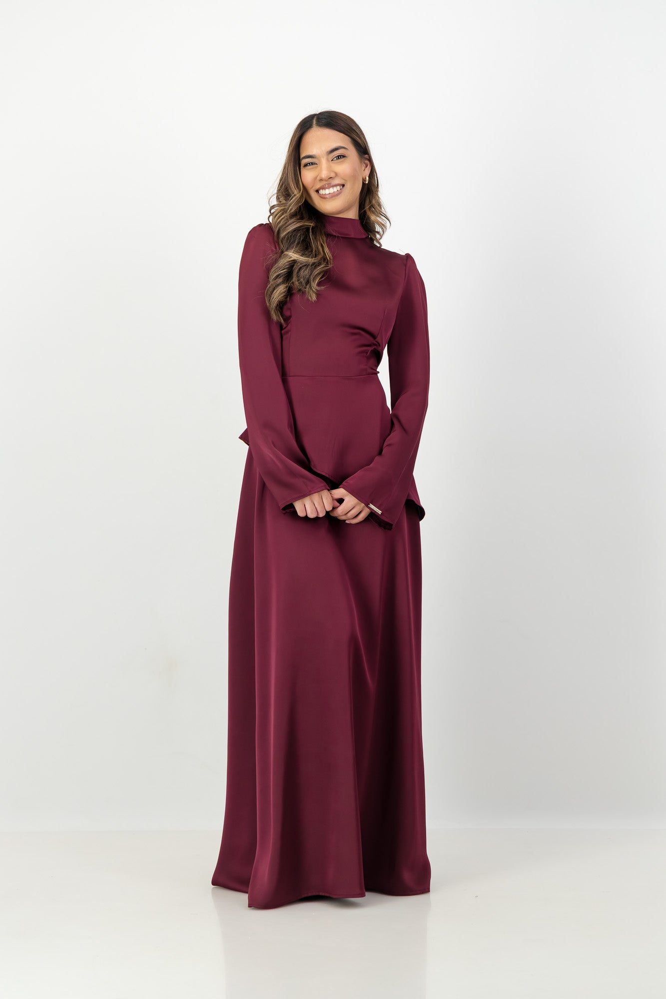 The SOFIA Dress in Burgundy