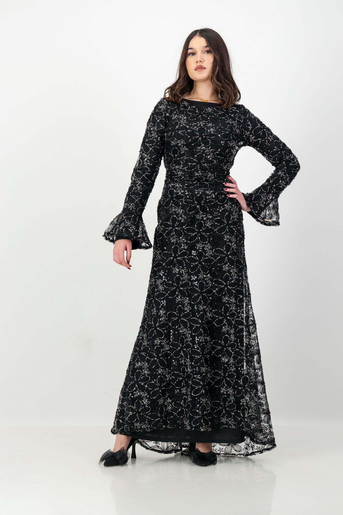 The Lujain Dress in Black