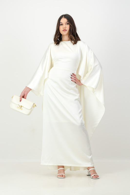 The Nour Kaftan in Ivory