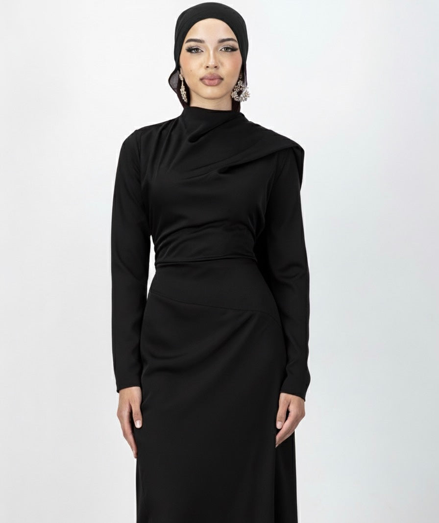 THE NUHA MAXI DRESS in Black