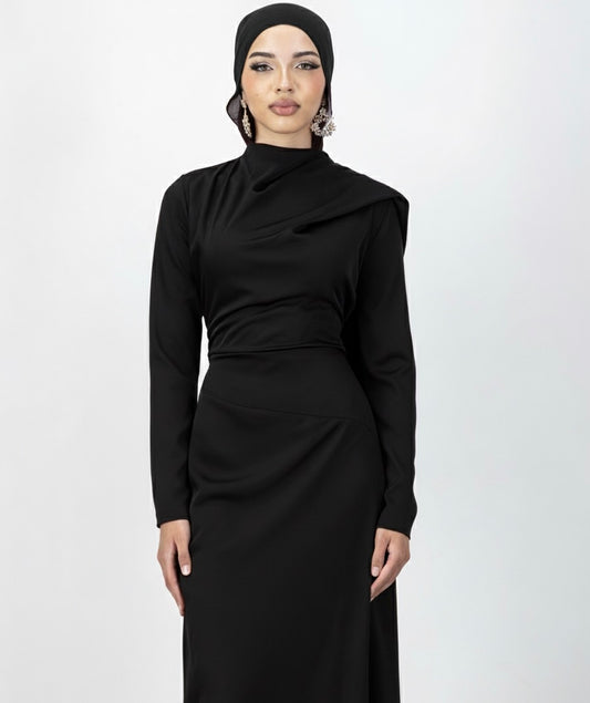 THE NUHA MAXI DRESS in Black