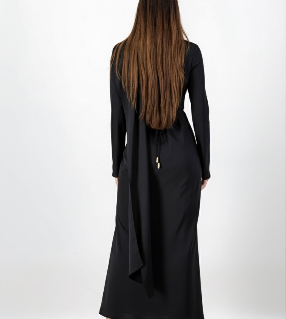 THE NUHA MAXI DRESS in Black