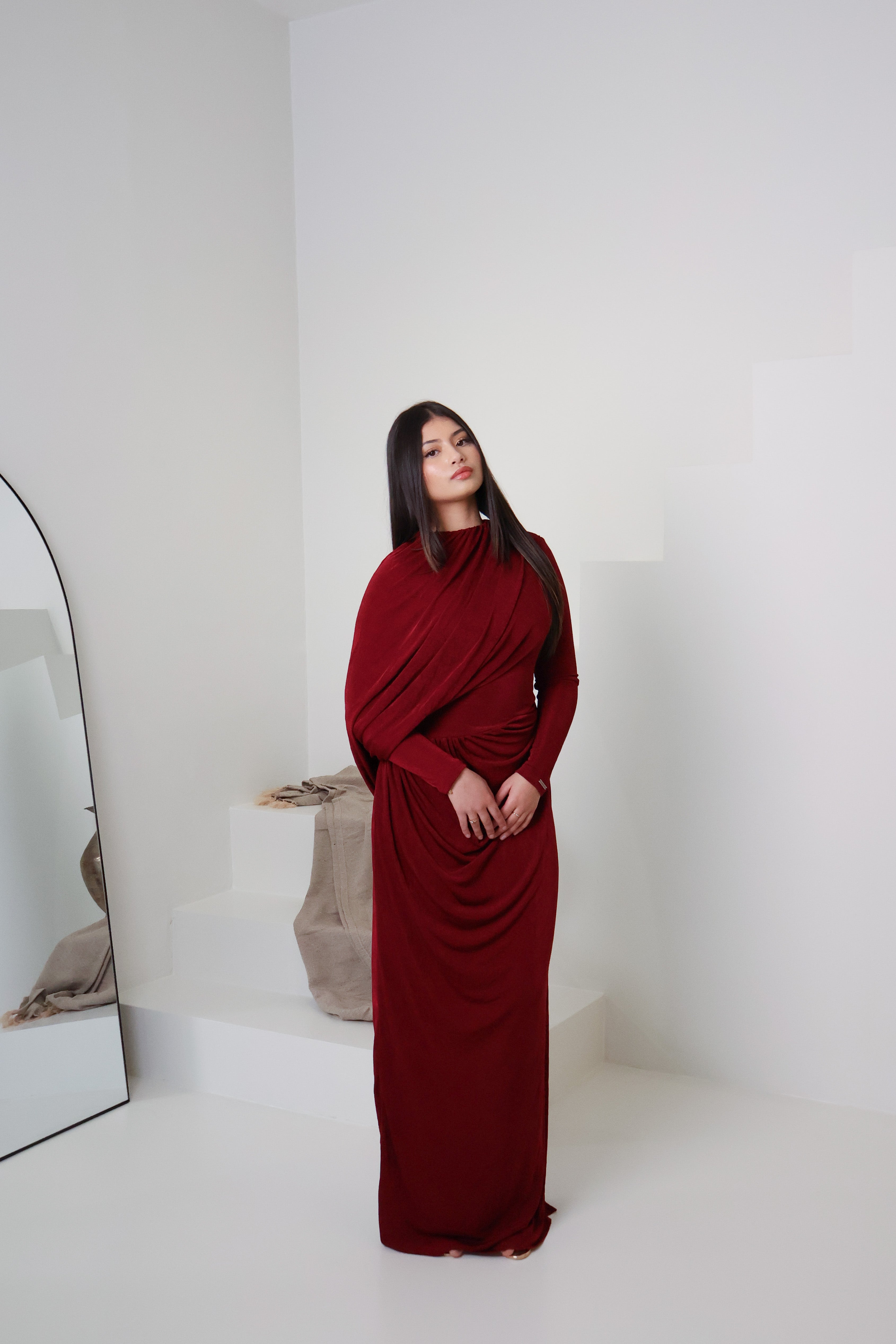 RAHA KNIT DRESS - MULBERRY