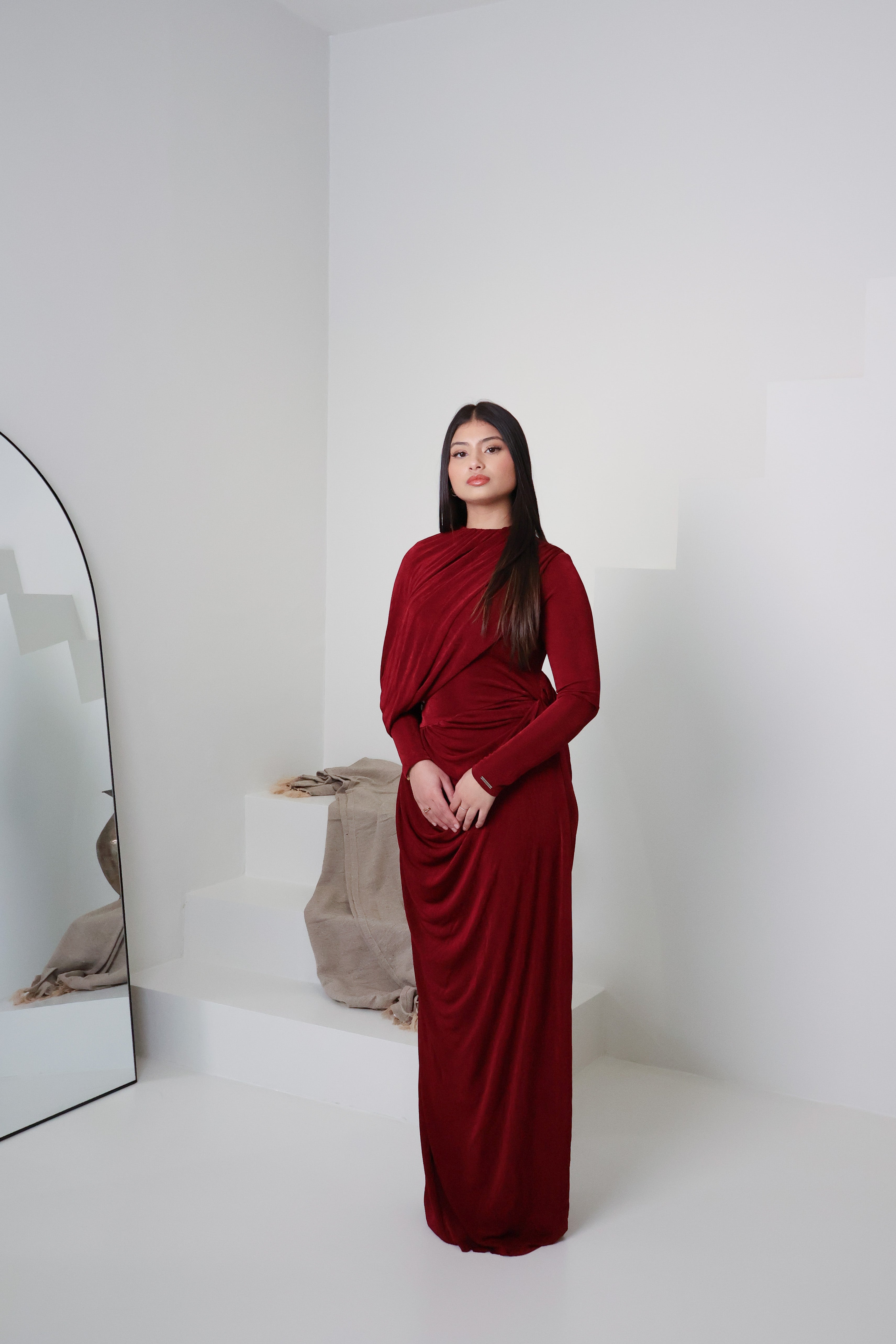 RAHA KNIT DRESS - MULBERRY