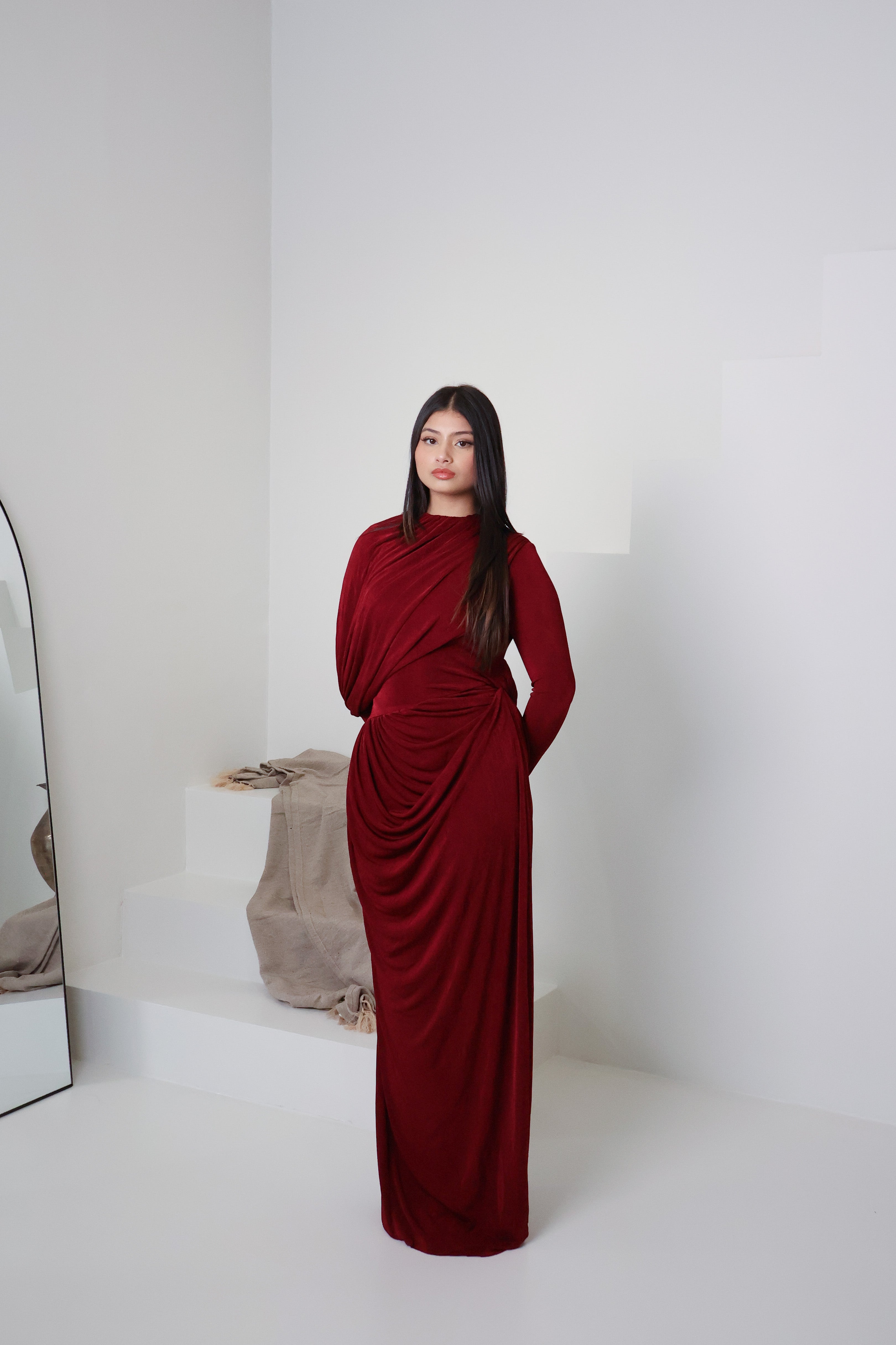 RAHA KNIT DRESS - MULBERRY