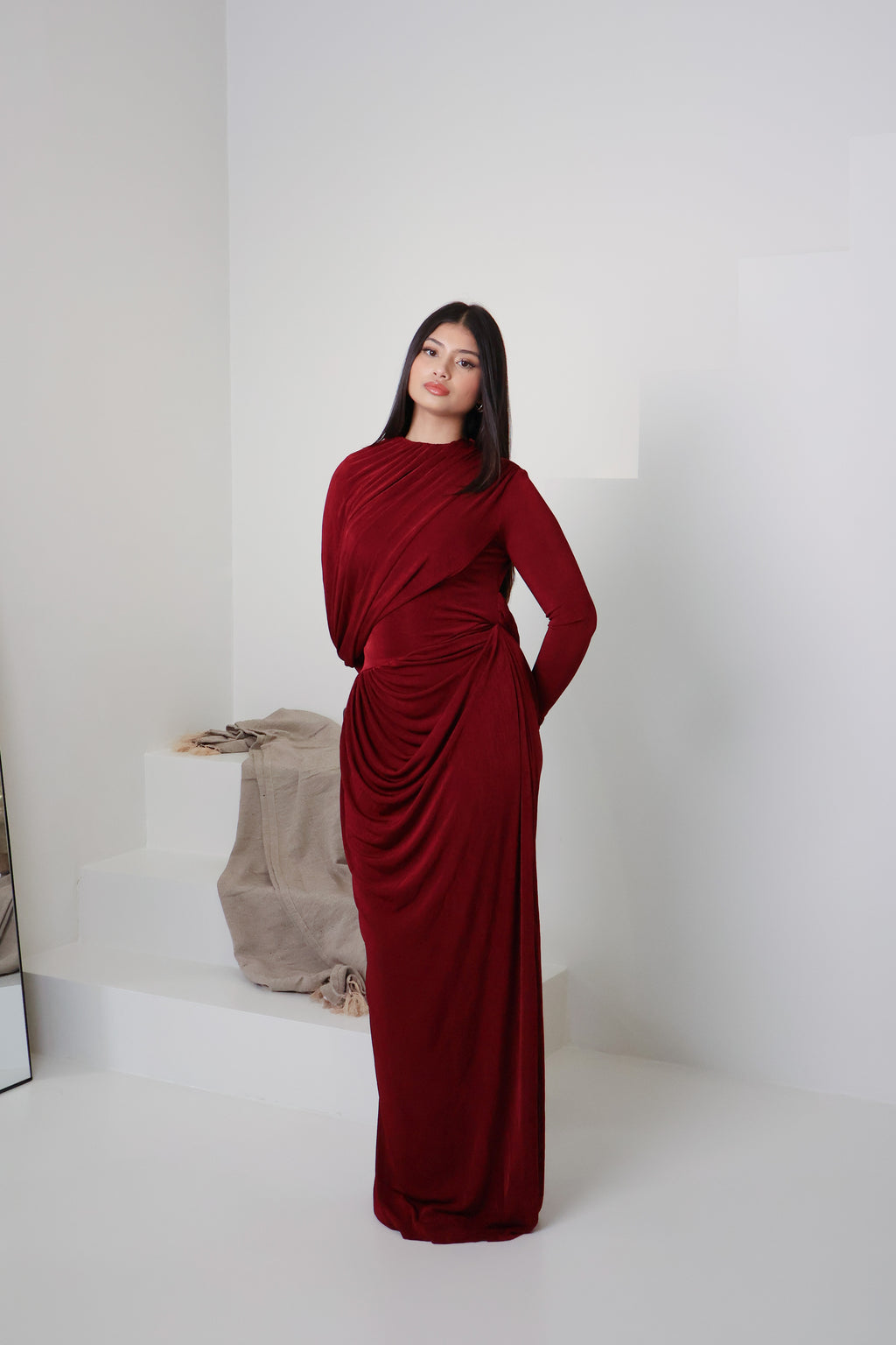 RAHA KNIT DRESS - MULBERRY