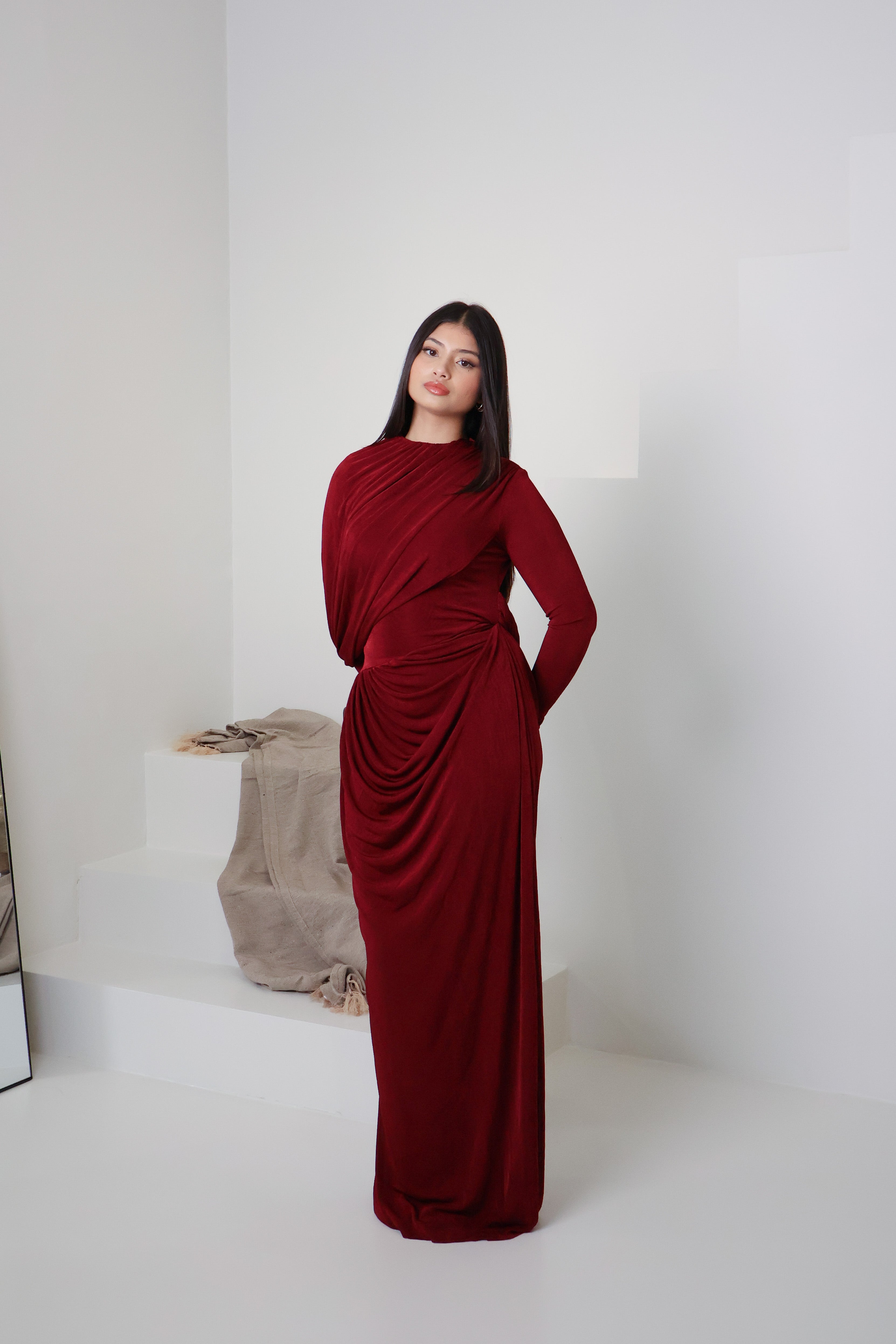 RAHA KNIT DRESS - MULBERRY