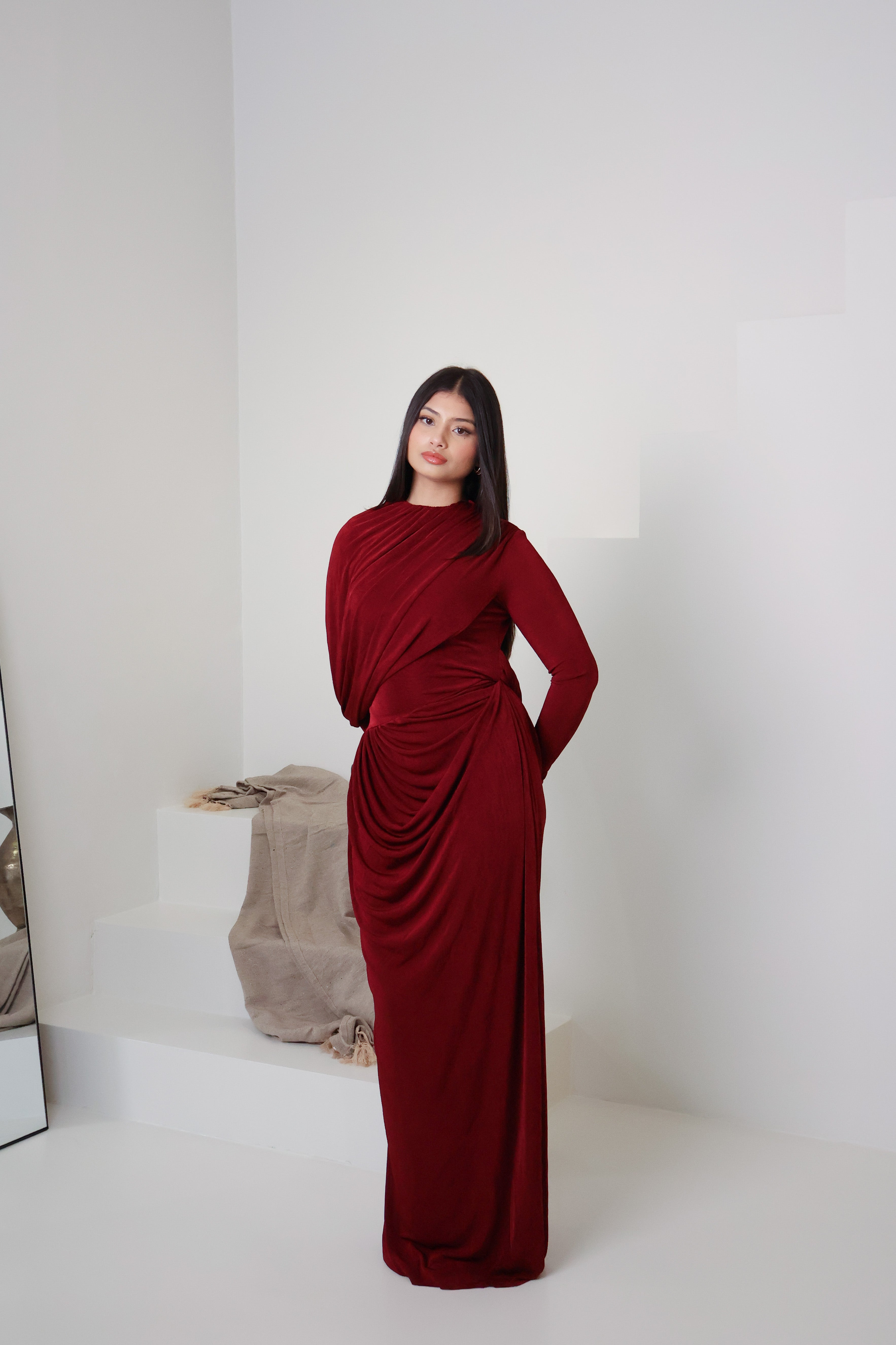 RAHA KNIT DRESS - MULBERRY