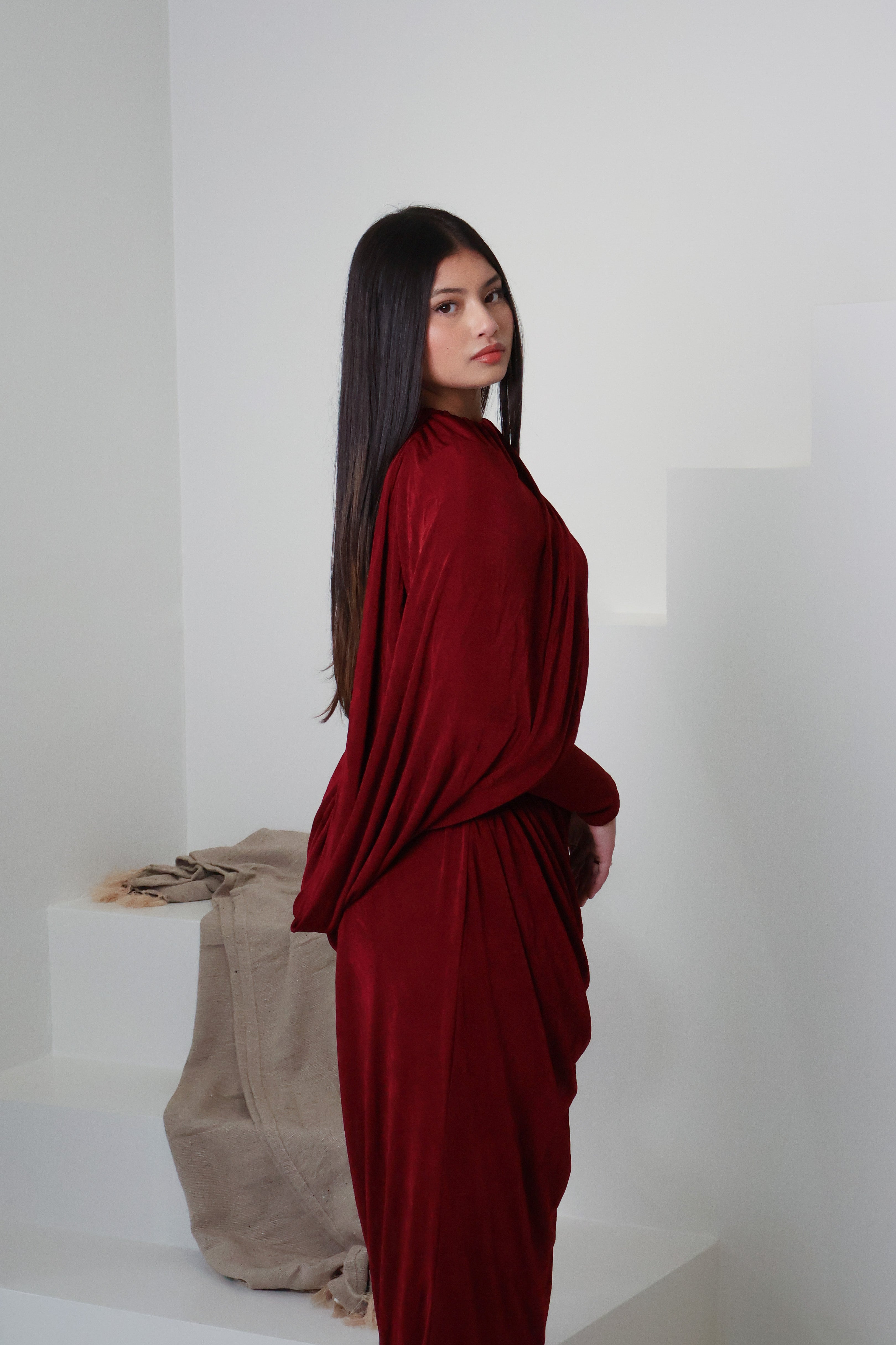 RAHA KNIT DRESS - MULBERRY