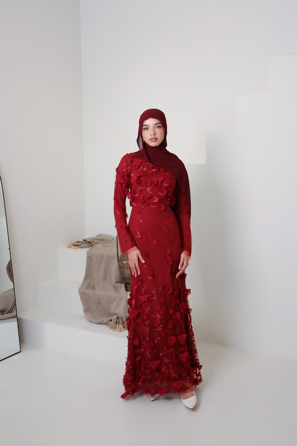 JOURI BLOOM GOWN in MULBERRY