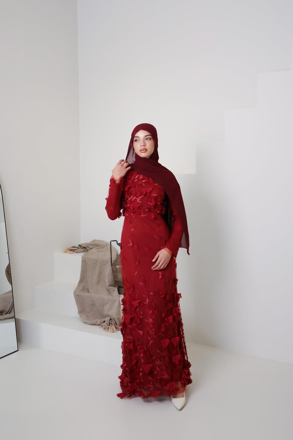 JOURI BLOOM GOWN in MULBERRY