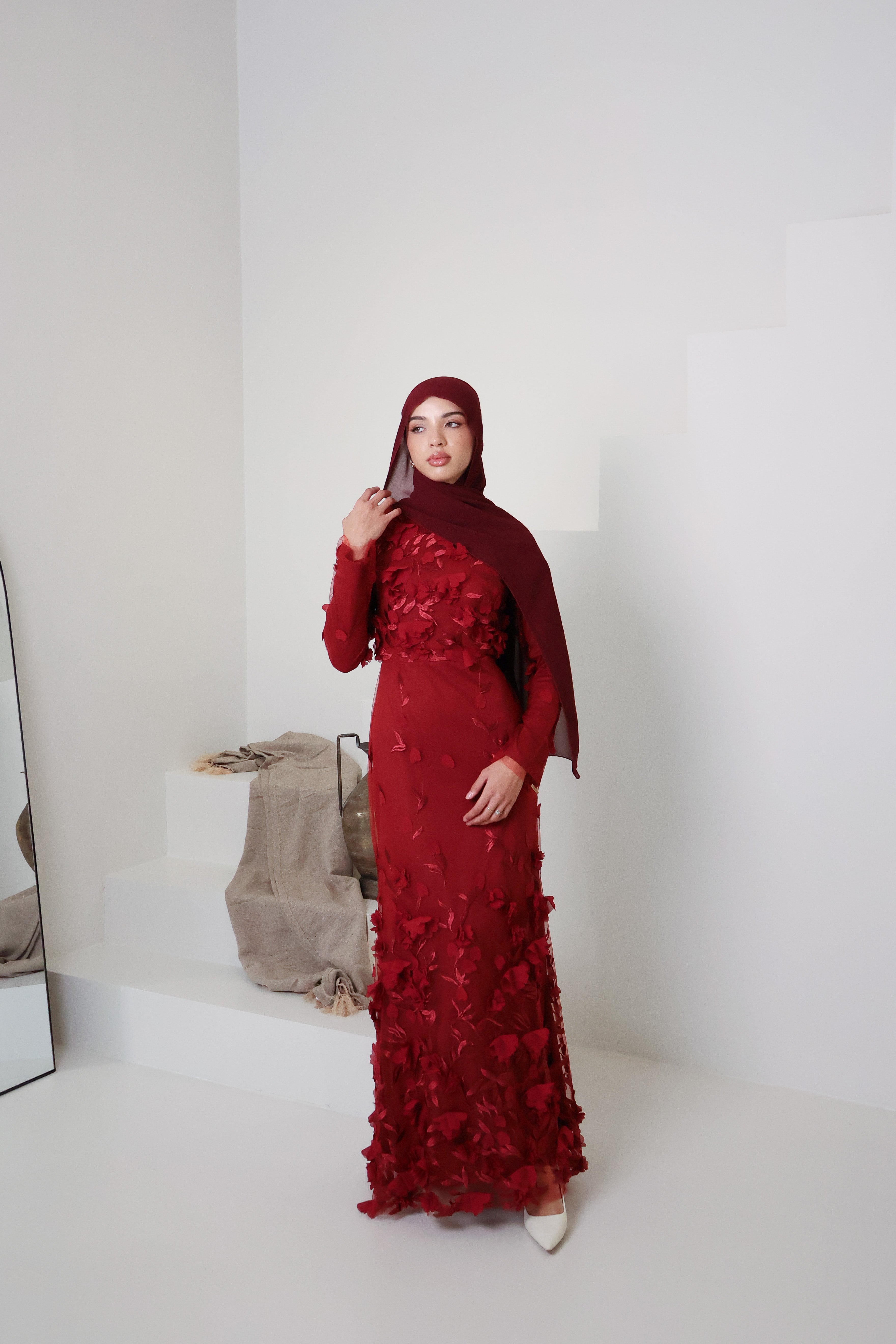 JOURI BLOOM GOWN in MULBERRY