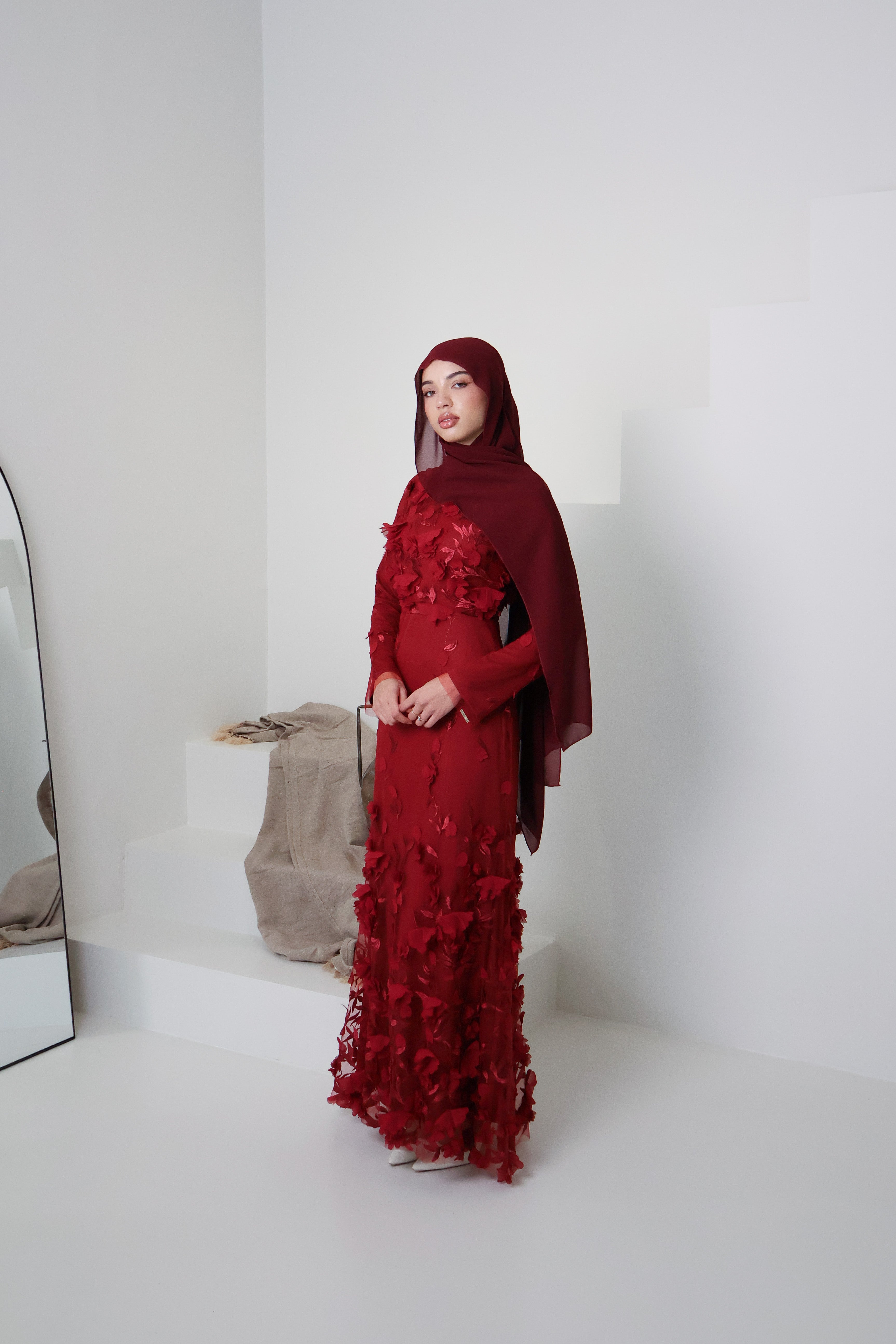 JOURI BLOOM GOWN in MULBERRY