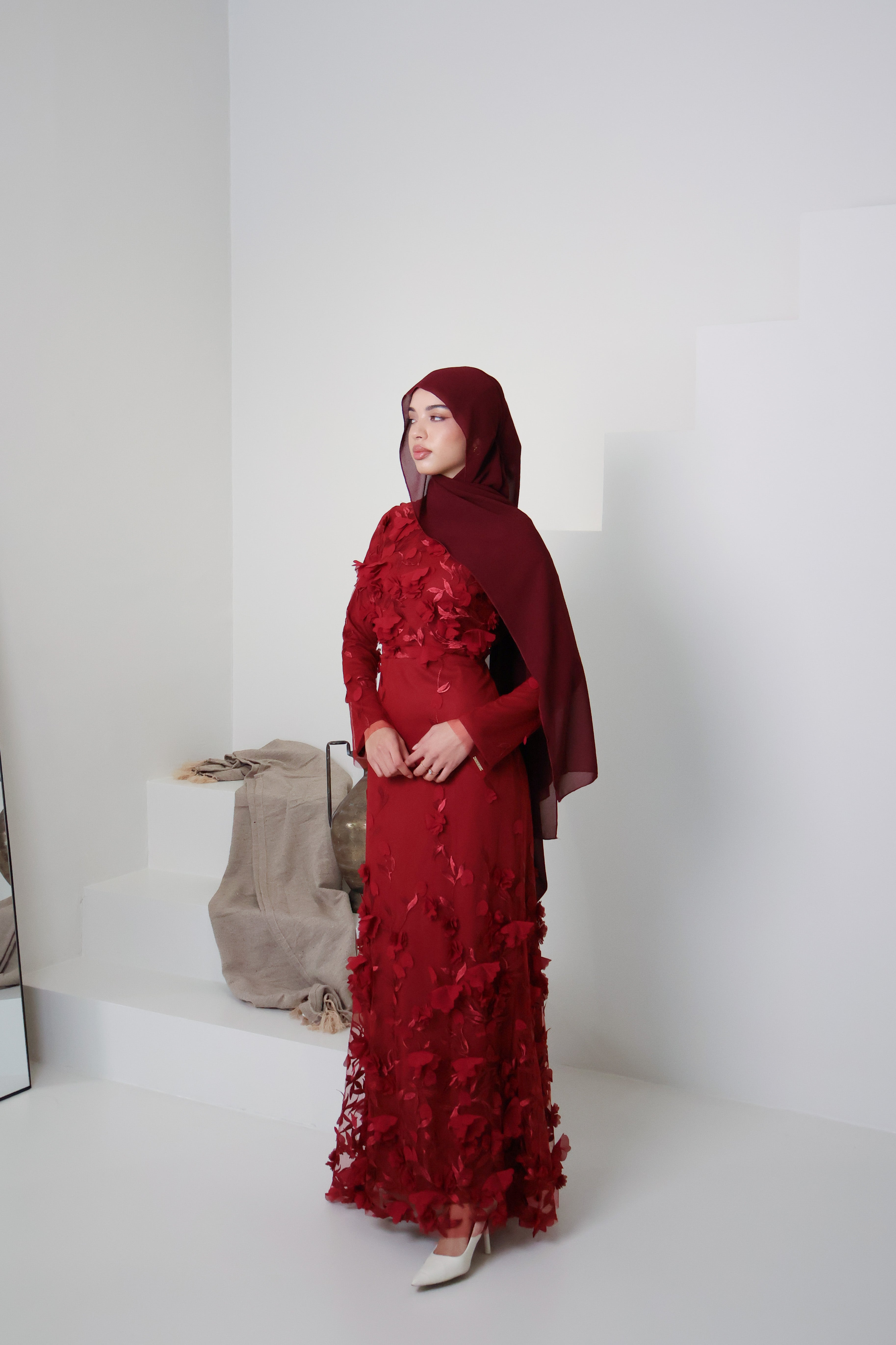 JOURI BLOOM GOWN in MULBERRY