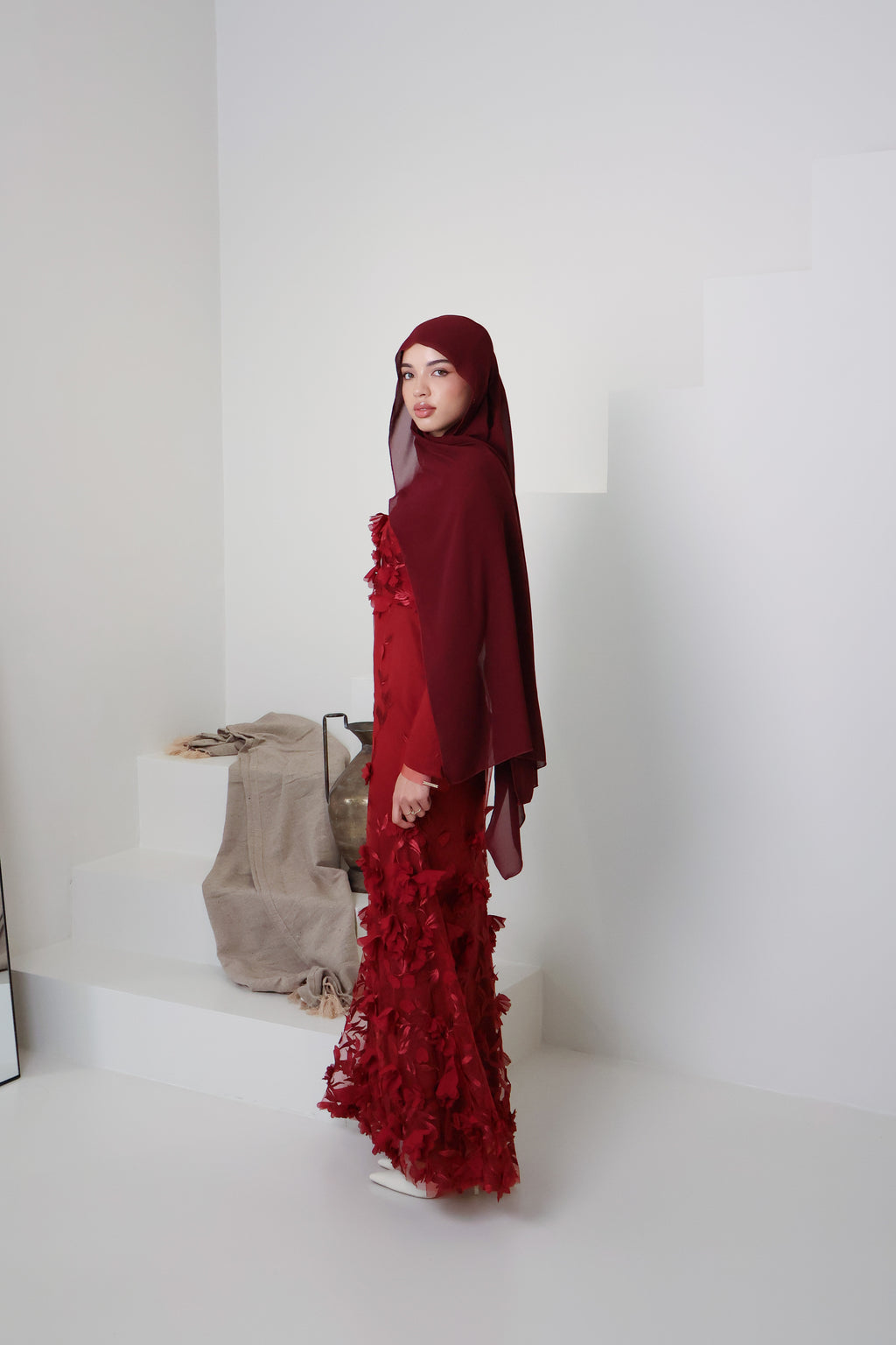 JOURI BLOOM GOWN in MULBERRY