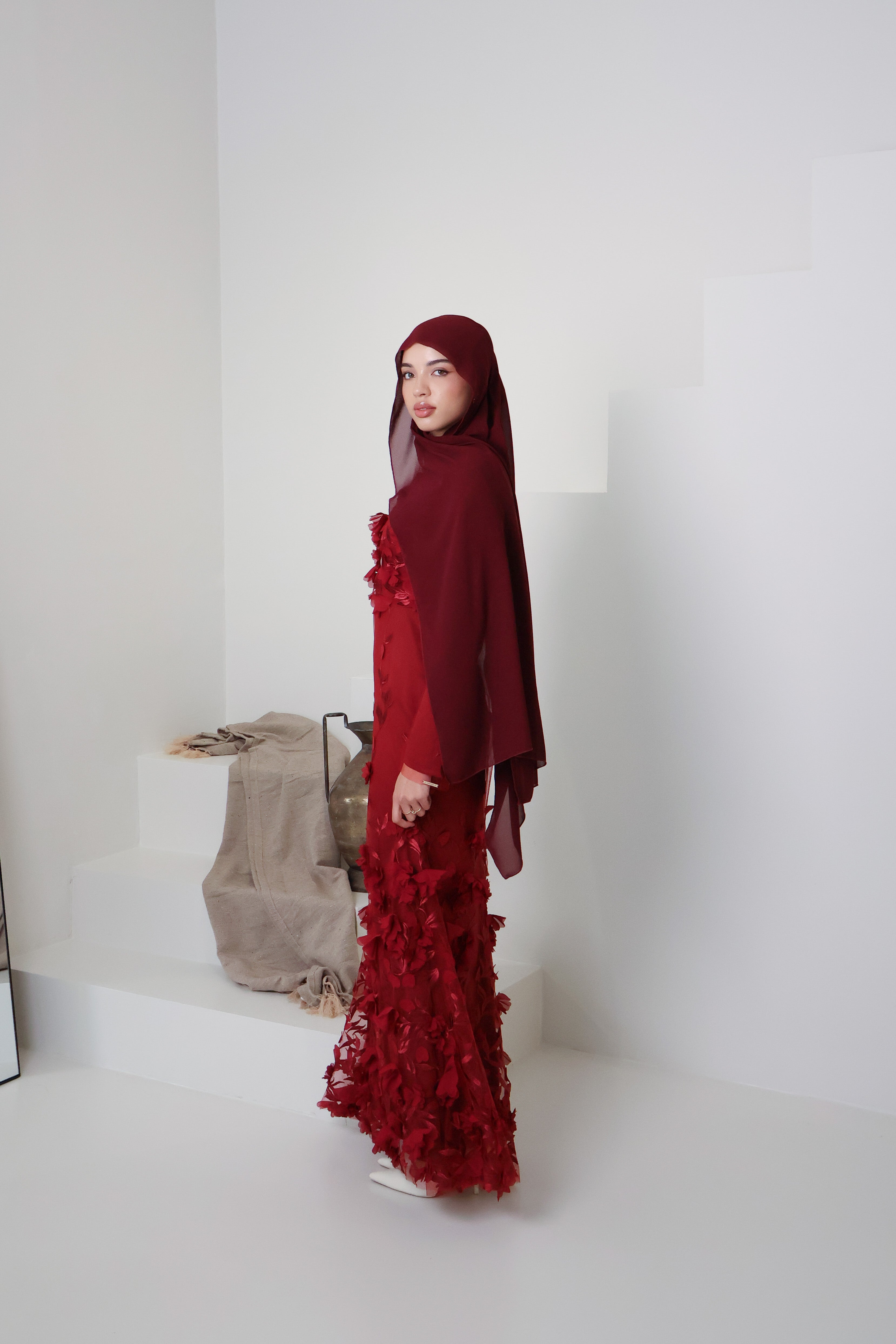 JOURI BLOOM GOWN in MULBERRY