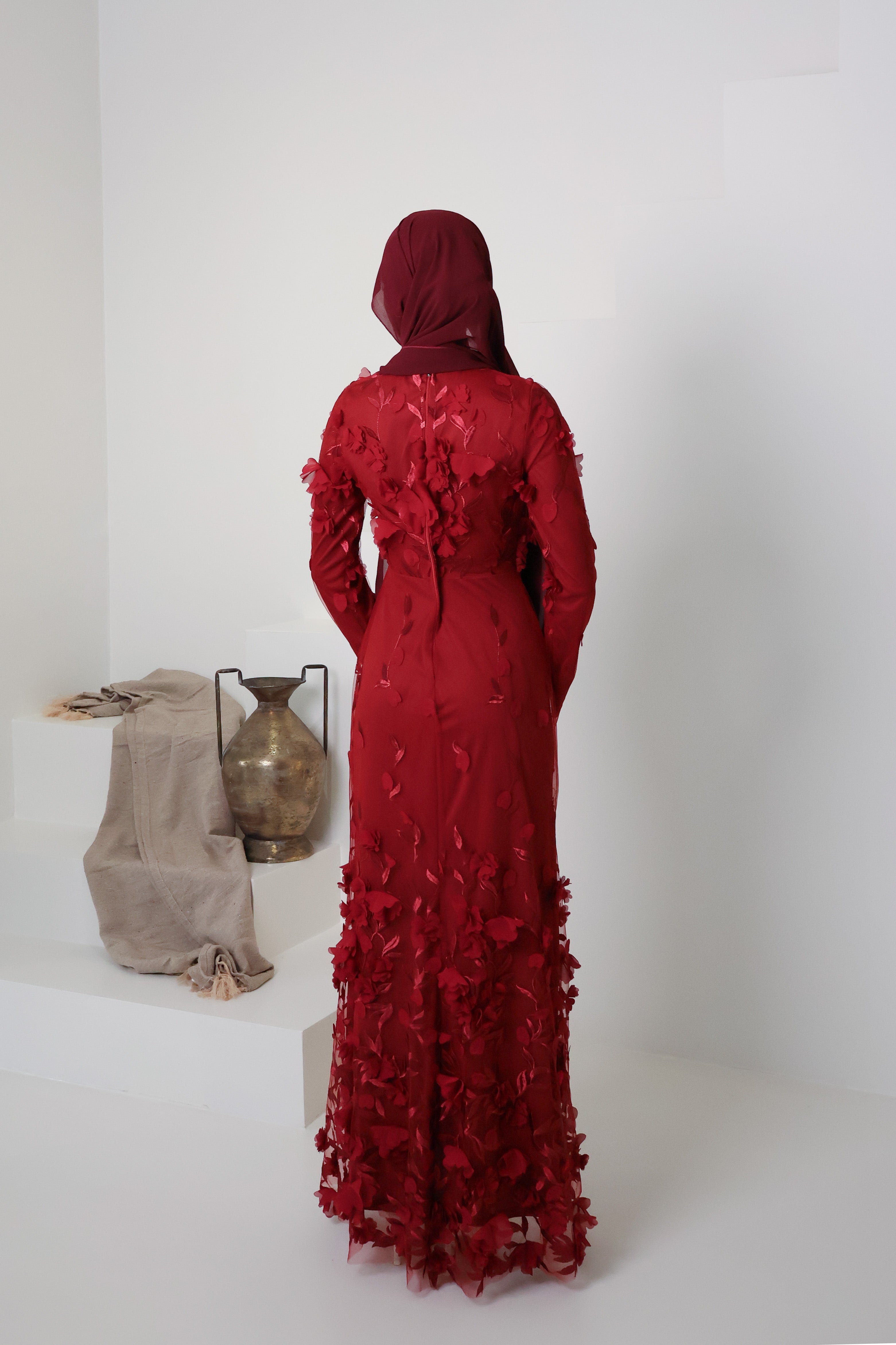 JOURI BLOOM GOWN in MULBERRY
