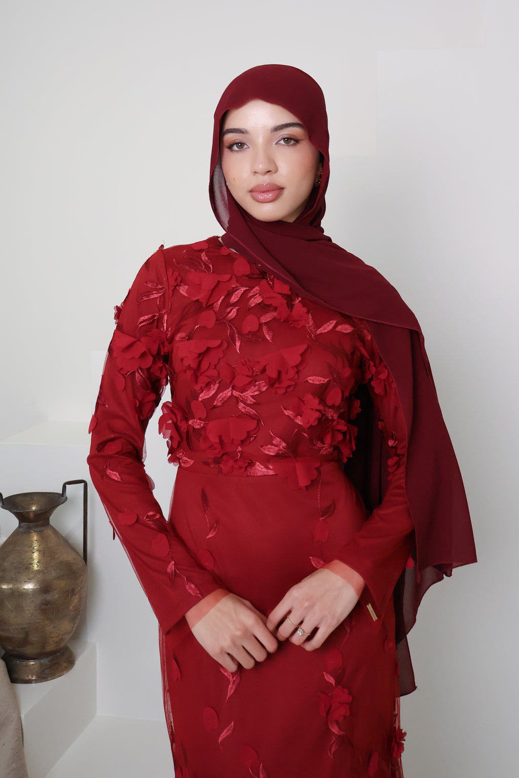 JOURI BLOOM GOWN in MULBERRY