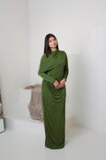 RAHA KNIT DRESS - MATCHA