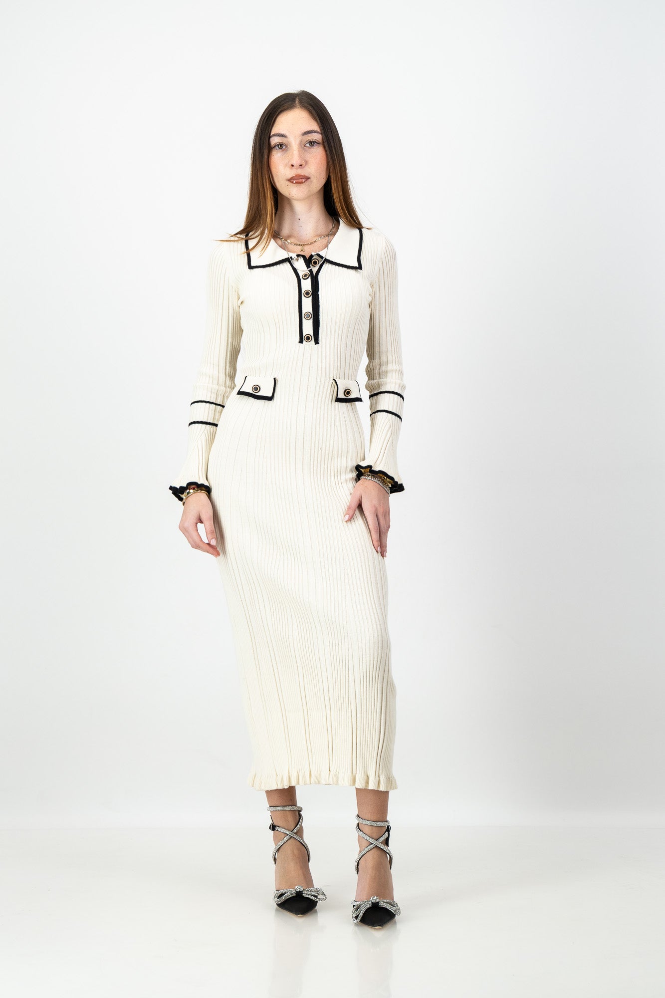 Raya Knit Dress in Cream