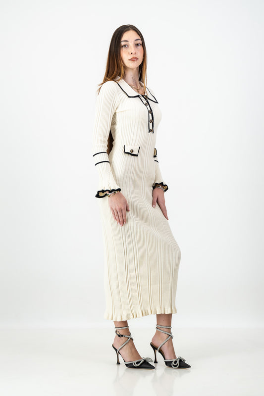 Raya Knit Dress in Cream