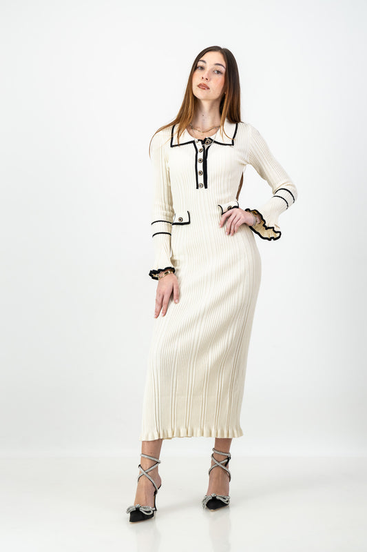 Raya Knit Dress in Cream
